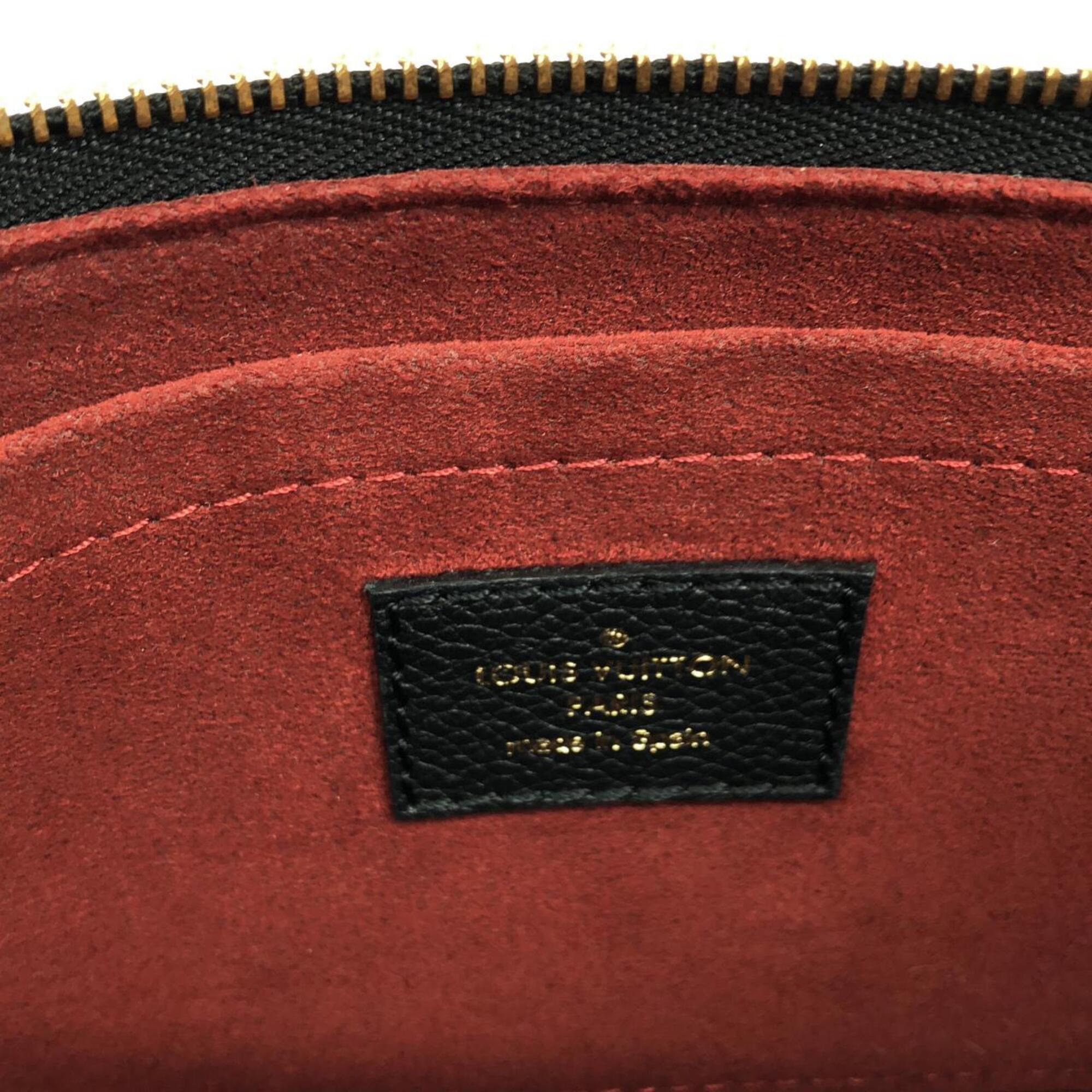 Louis Vuitton Beige Black Leather Pochette Shoulder Bag (Pre-Owned)