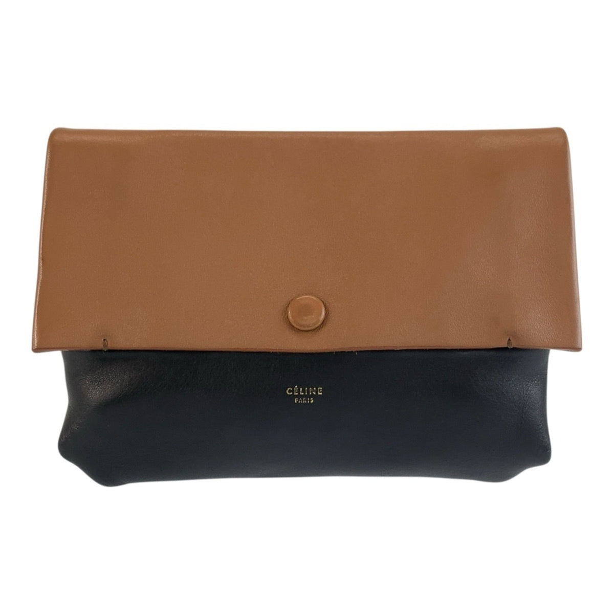 Celine Black Brown Leather Handbag (Pre-Owned)