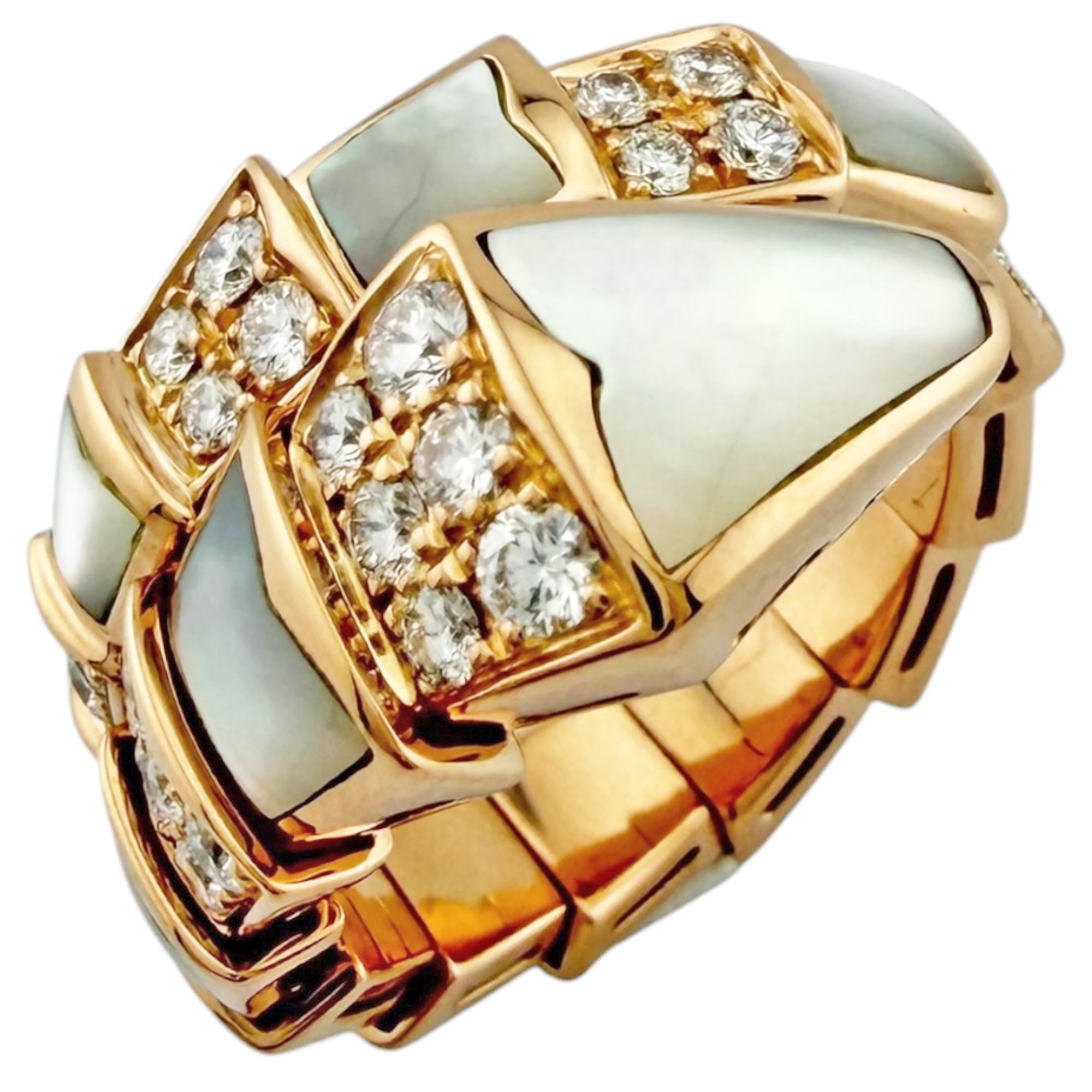 Bvlgari Serpenti Pink Gold Pink Gold (18K) Band Ring (Pre-Owned)