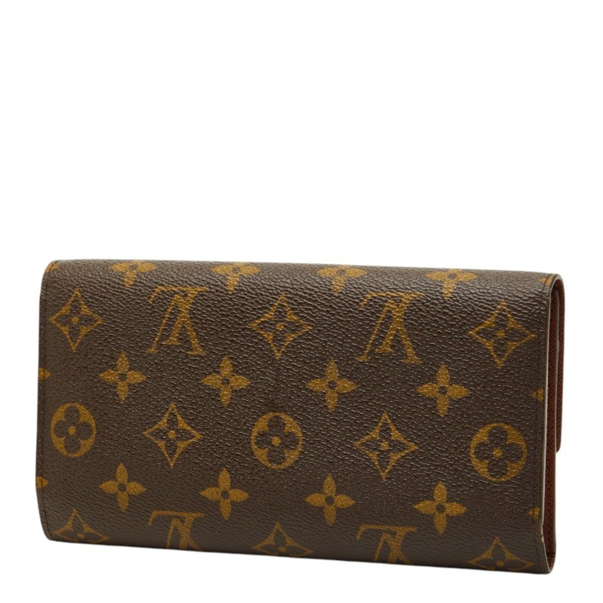 Louis Vuitton Brown Pvc Leather Long Wallet (Bi-Fold) (Pre-Owned)