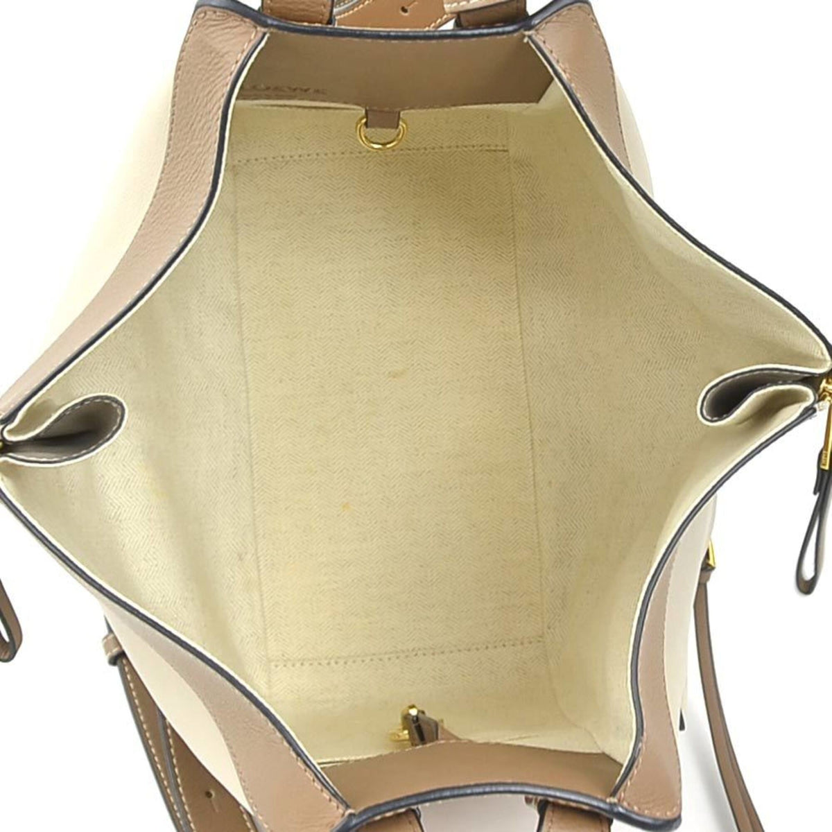 Loewe Brown Grayish Leather Handbag Shoulder Bag (Pre-Owned)
