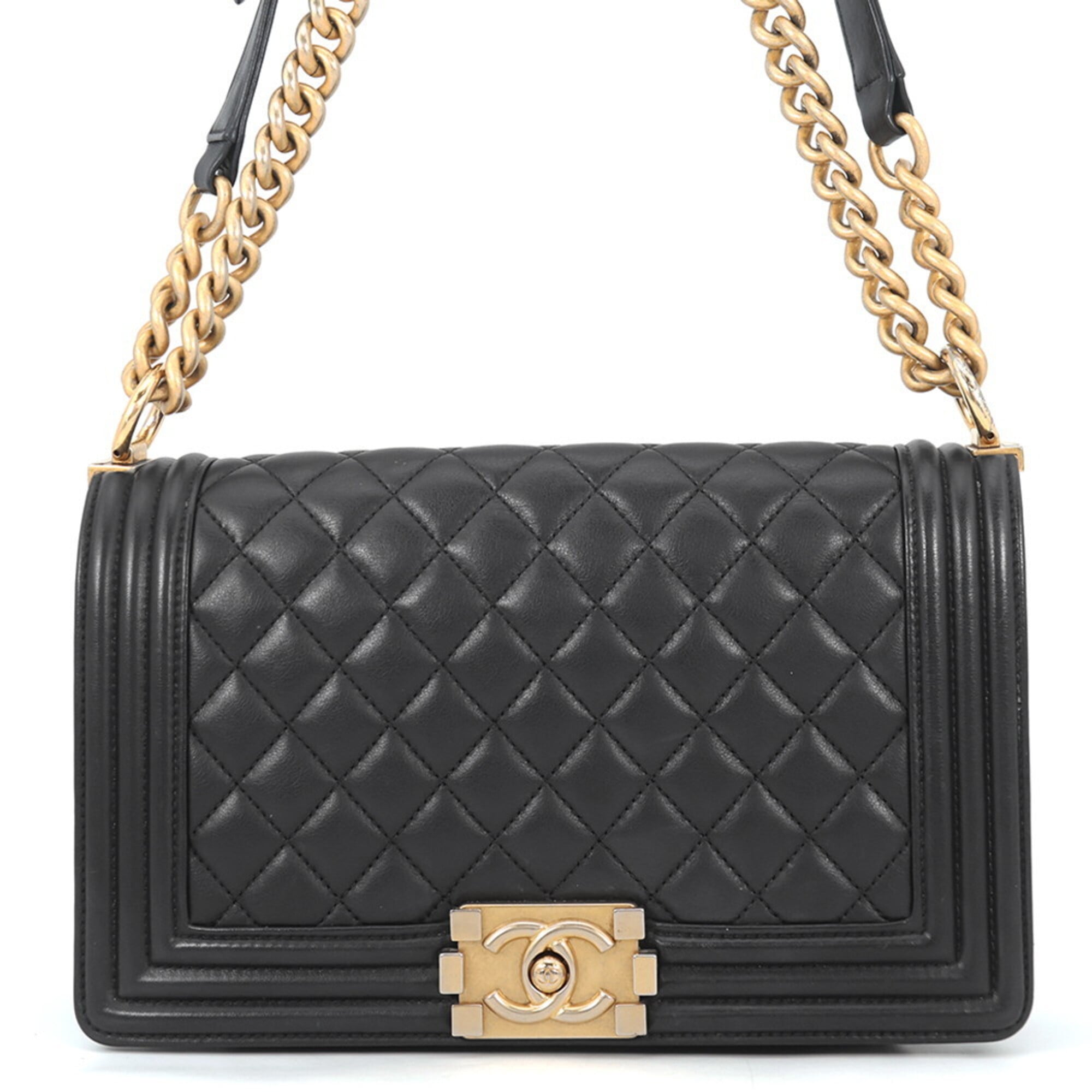 Chanel Black Handbag Shoulder Bag (Pre-Owned)