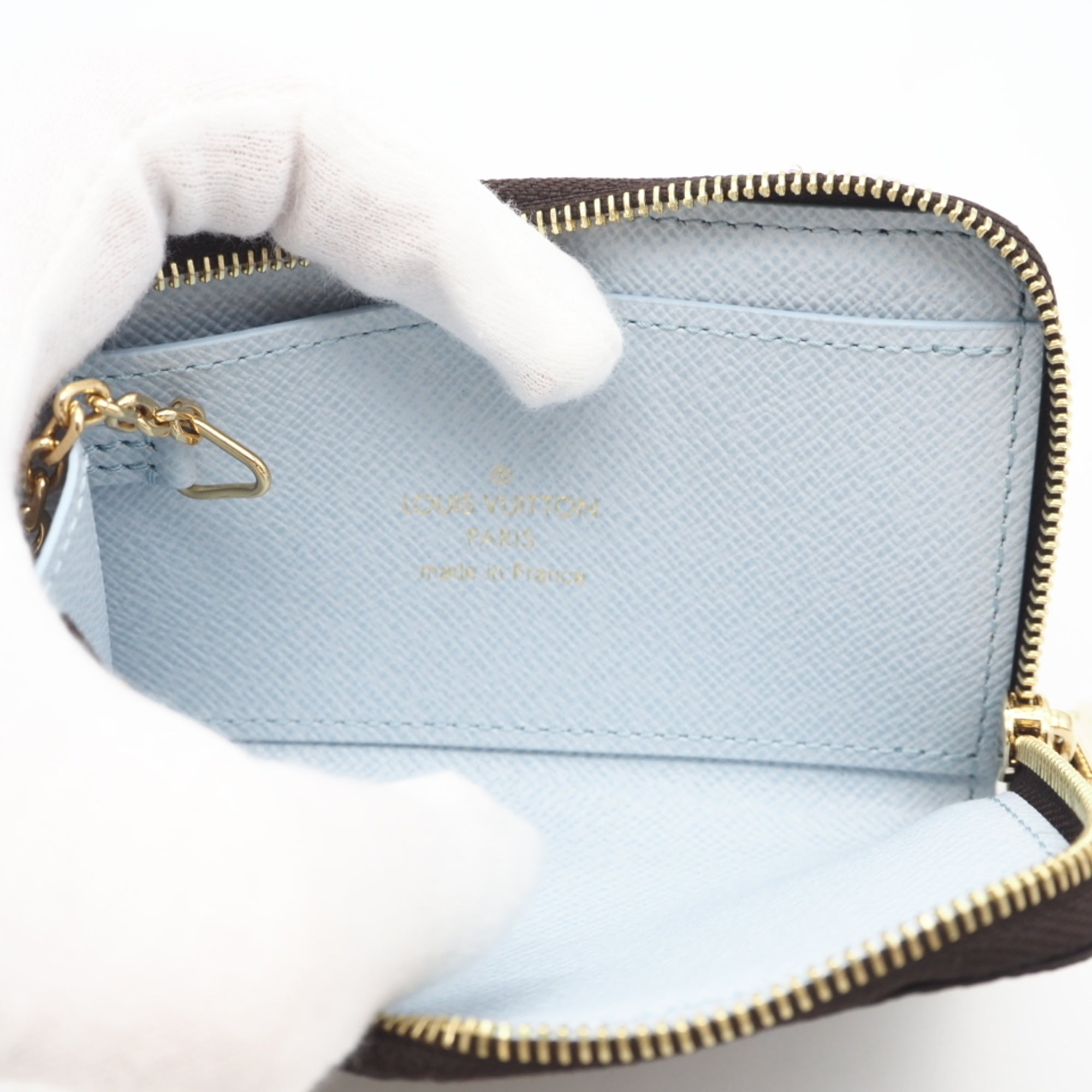 Louis Vuitton Beige Blue Brown Monogram Coated Canvas Coin Purse/Coin Case (Pre-Owned)