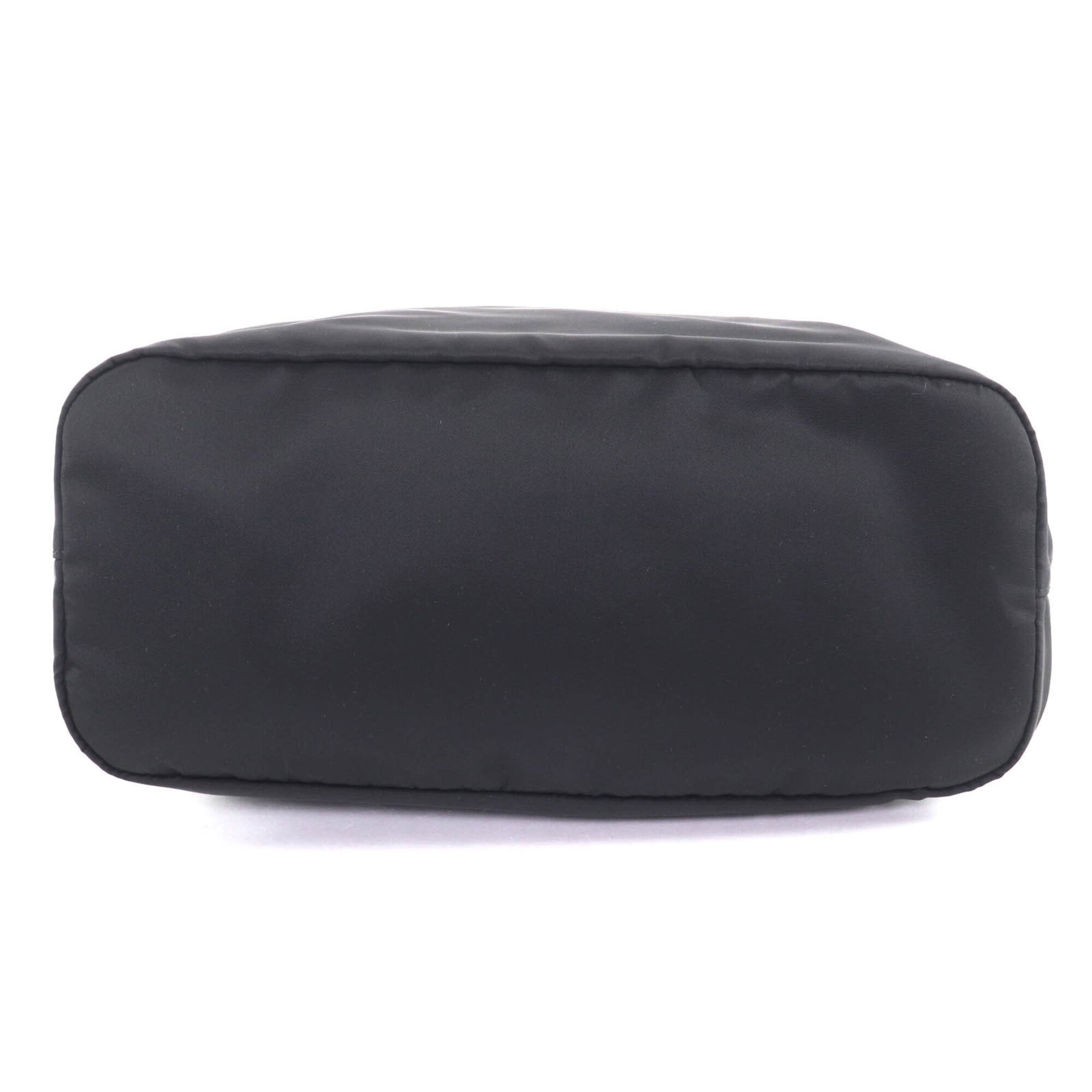 Prada Black Nylon Leather Tote Bag (Pre-Owned)