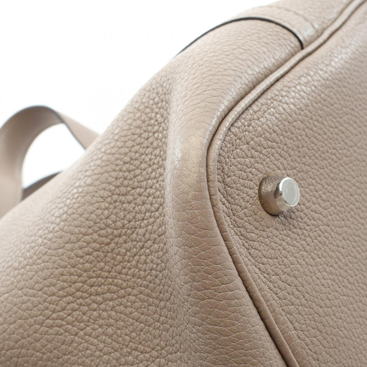 Hermes Picotin Gray Taurillon Clemence Leather Handbag (Pre-Owned)