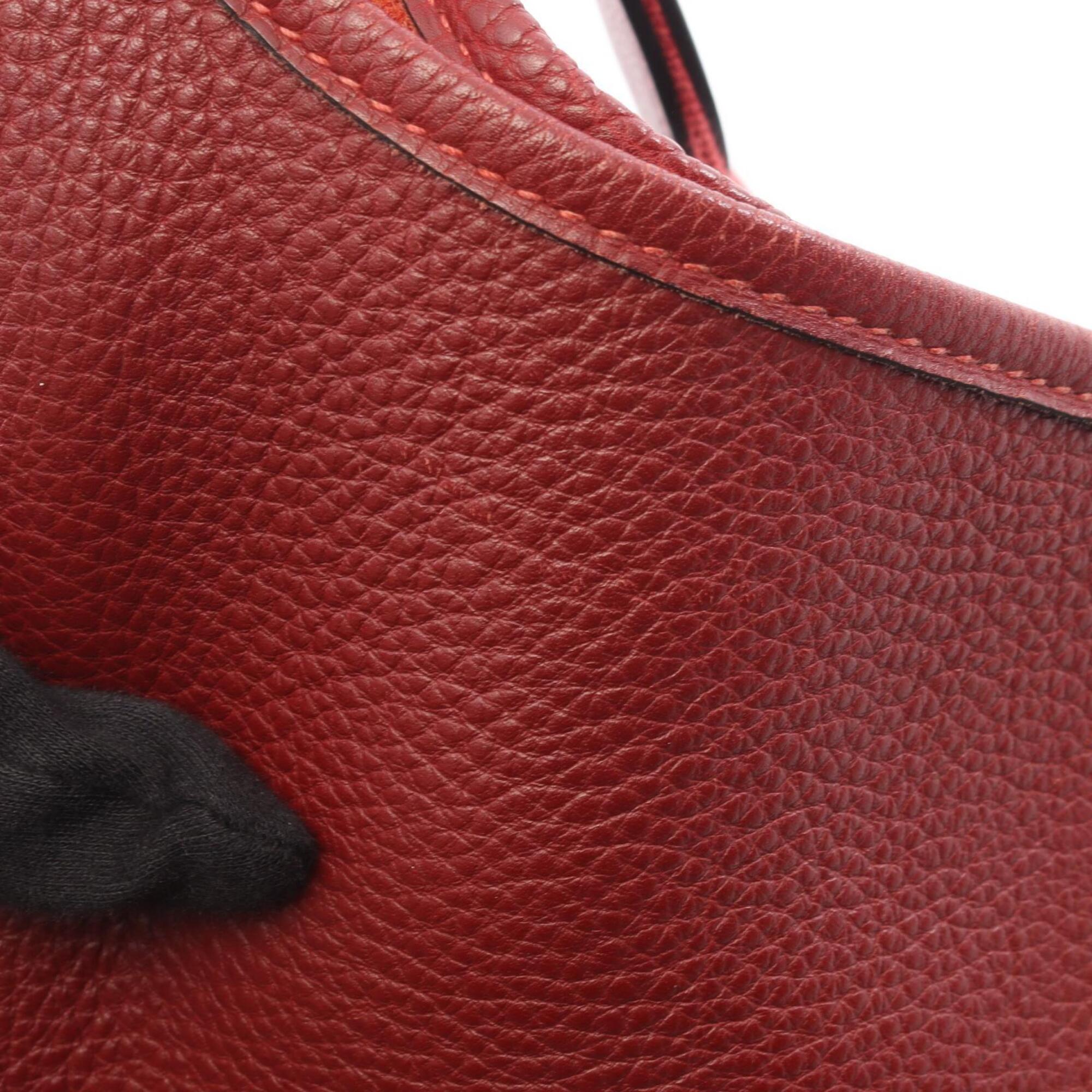 Hermes Bordeaux Taurillon Clemence Leather Leather Handbag Shoulder Bag (Pre-Owned)