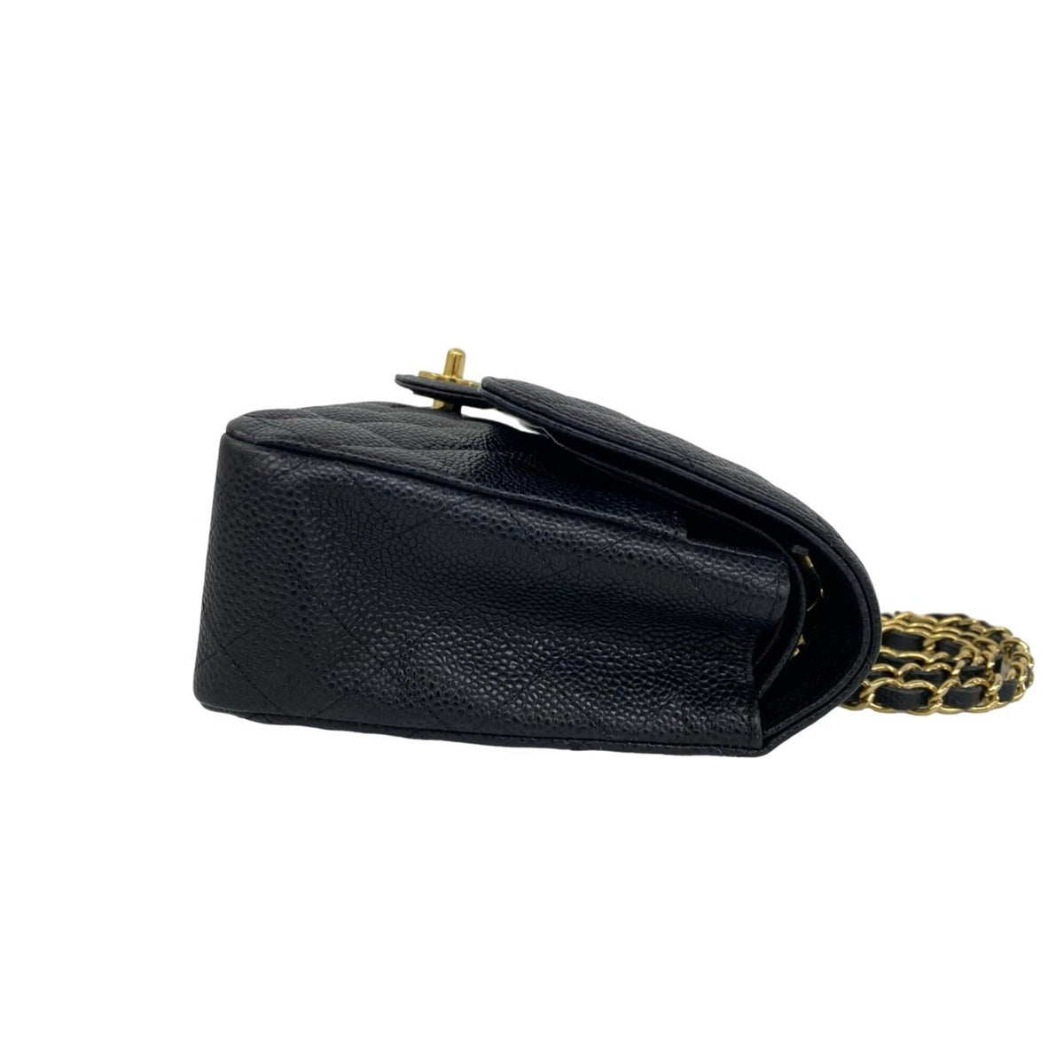 Chanel Black Grained Calfskin Shoulder Bag (Pre-Owned)