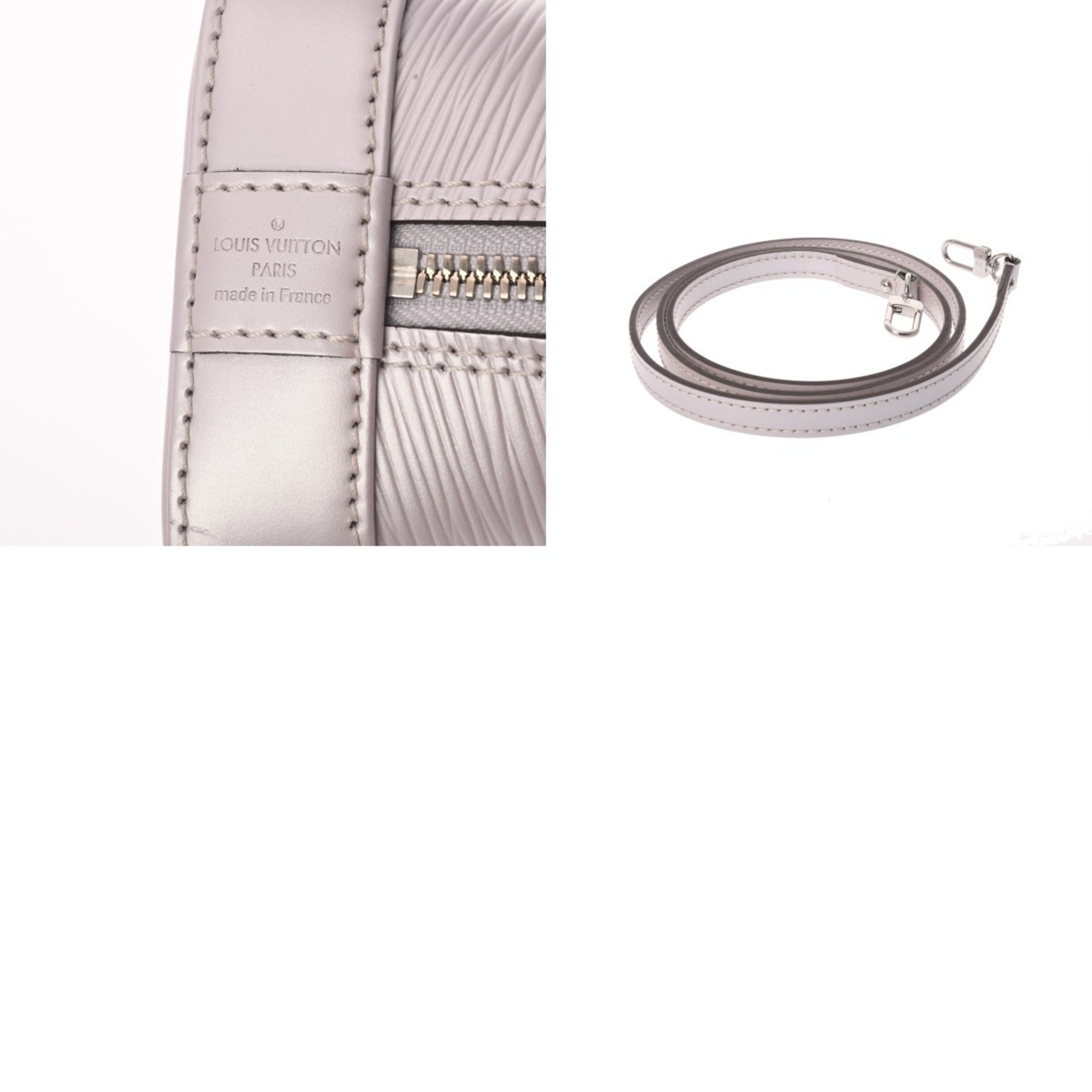 Louis Vuitton Light Gray Light Pink Lilac Leather Handbag (Pre-Owned)