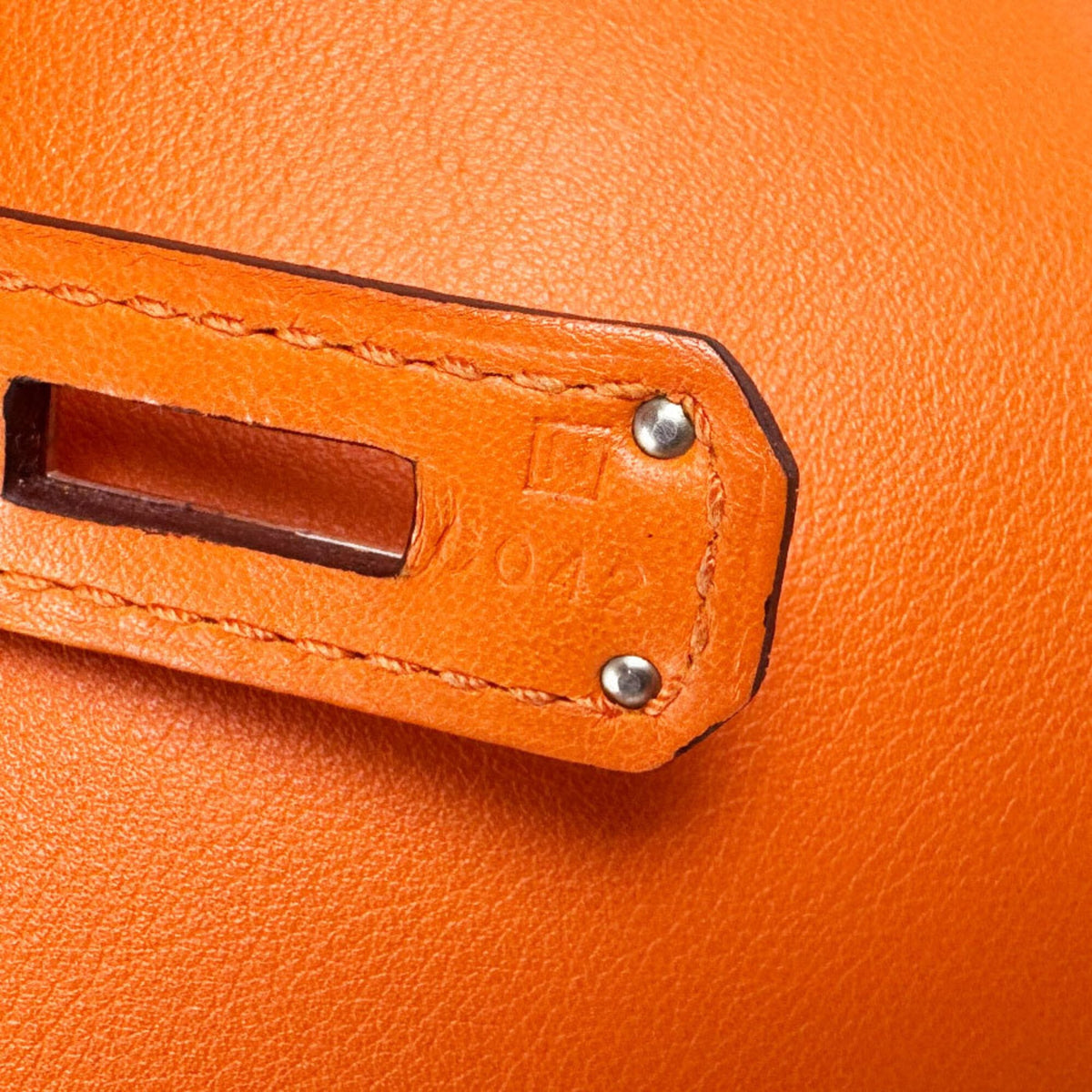 Hermes Orange Swift Leather Handbag (Pre-Owned)