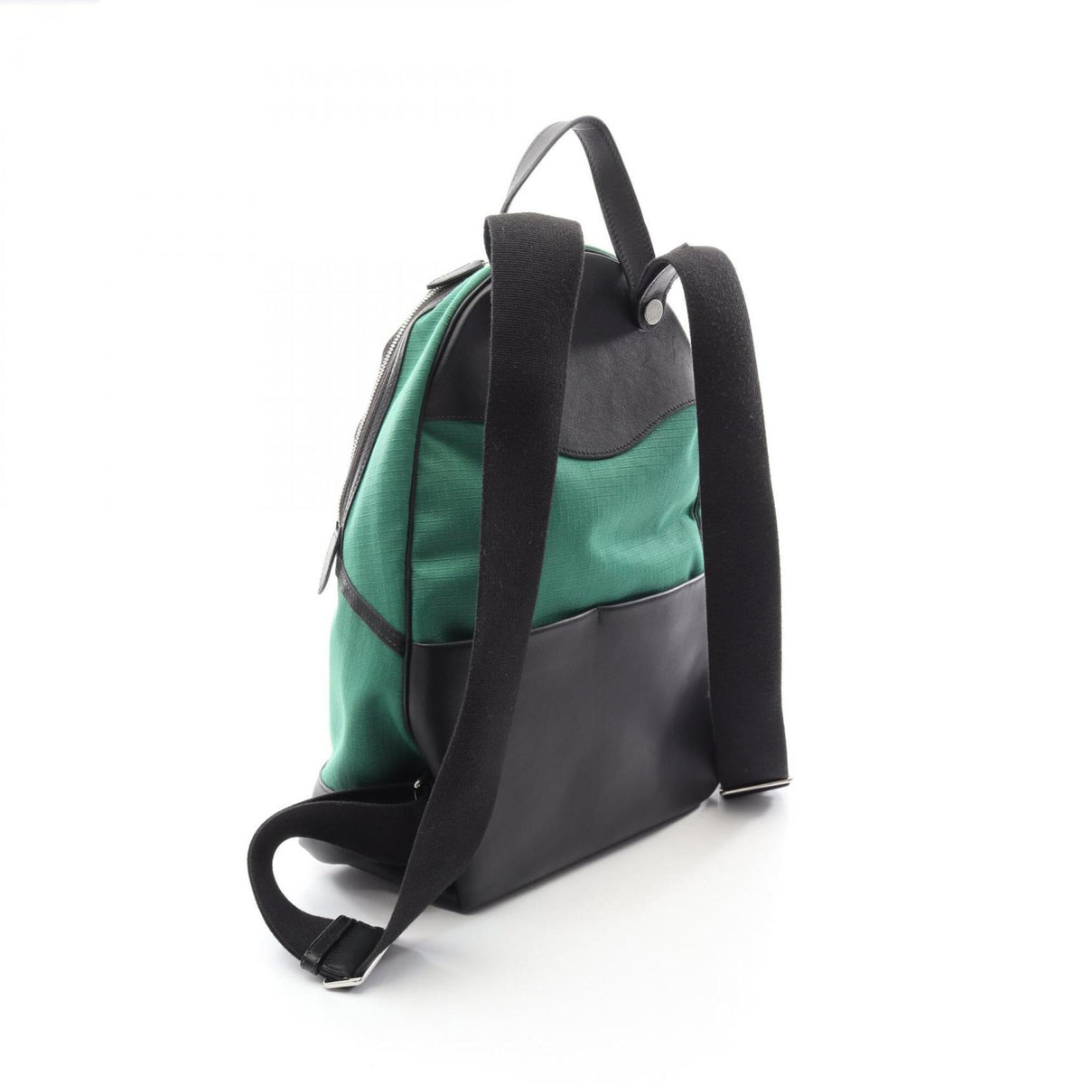 Hermes Black Green Swift Leather Backpack (Pre-Owned)