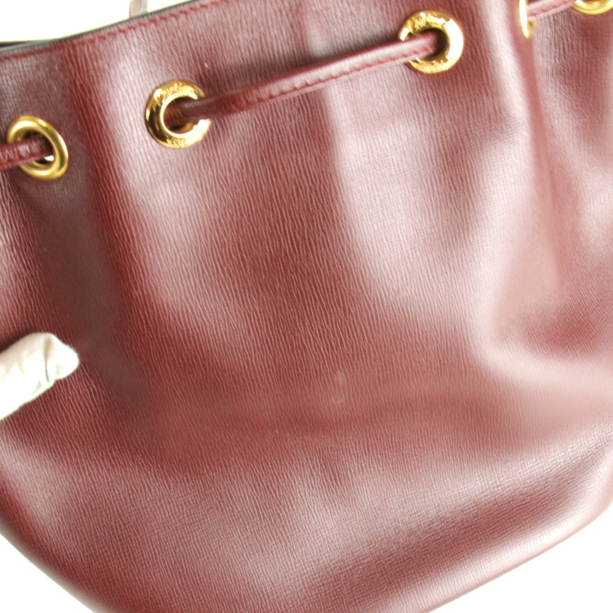 Cartier Red Color Leather Shoulder Bag (Pre-Owned)