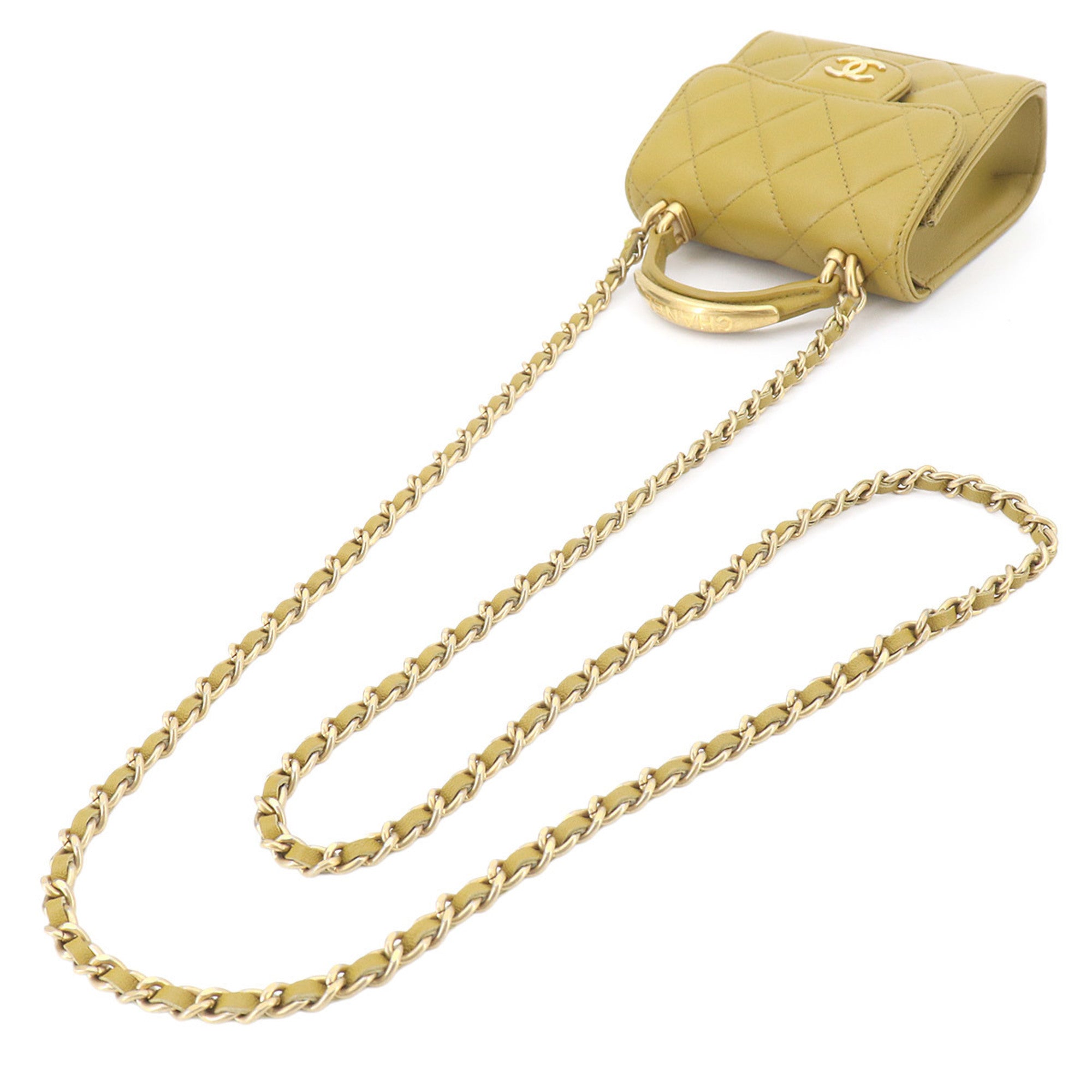 Chanel Green Handbag Shoulder Bag (Pre-Owned)