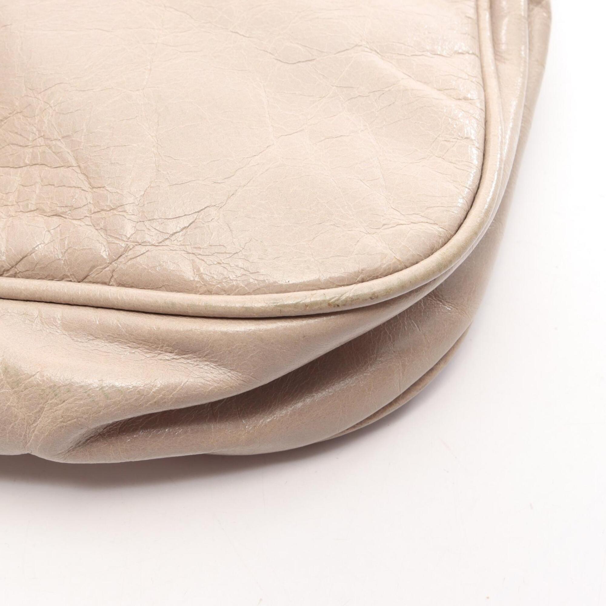 Balenciaga Beige Leather Handbag Shoulder Bag (Pre-Owned)