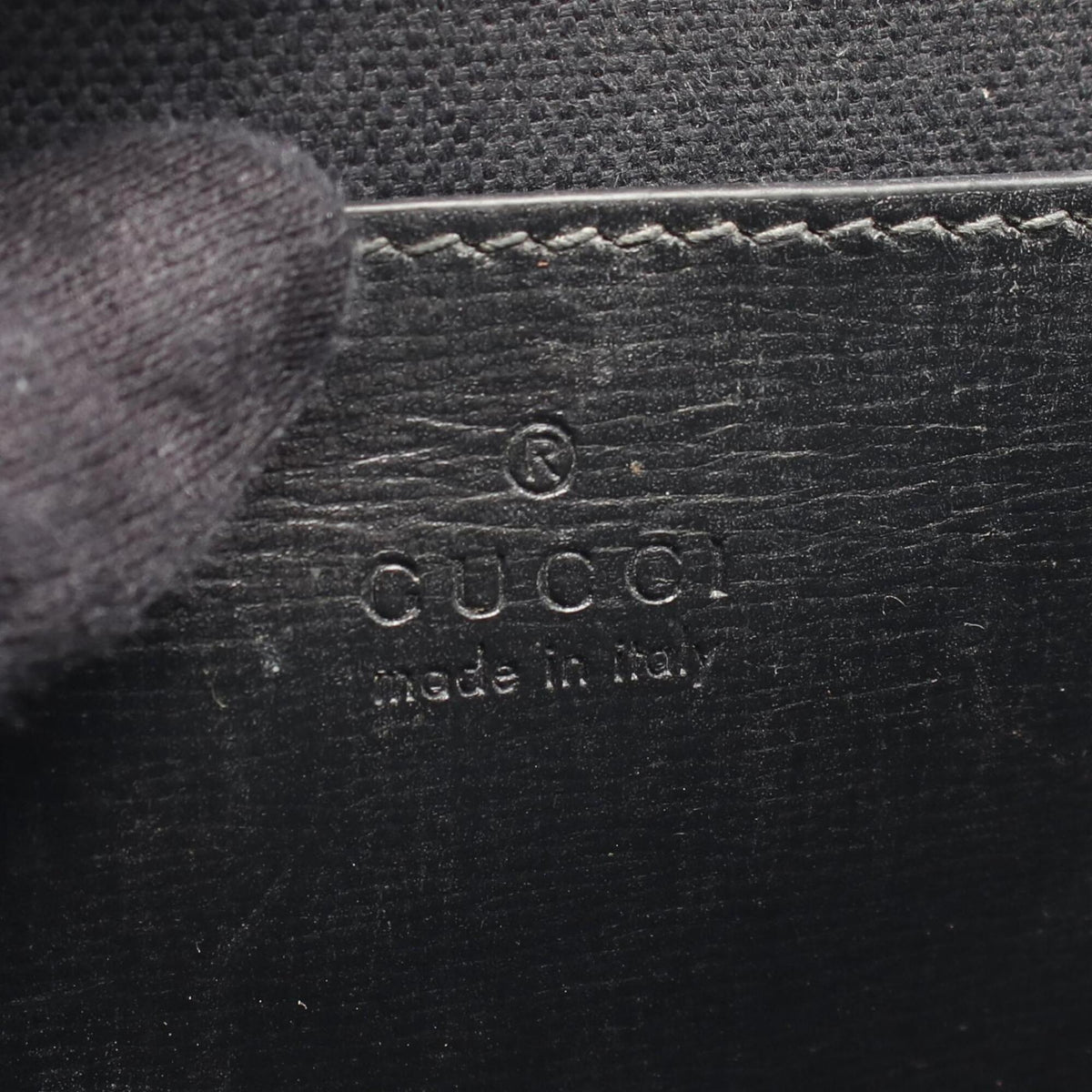Gucci Black Gray Coated Canvas Leather Handbag Shoulder Bag (Pre-Owned)