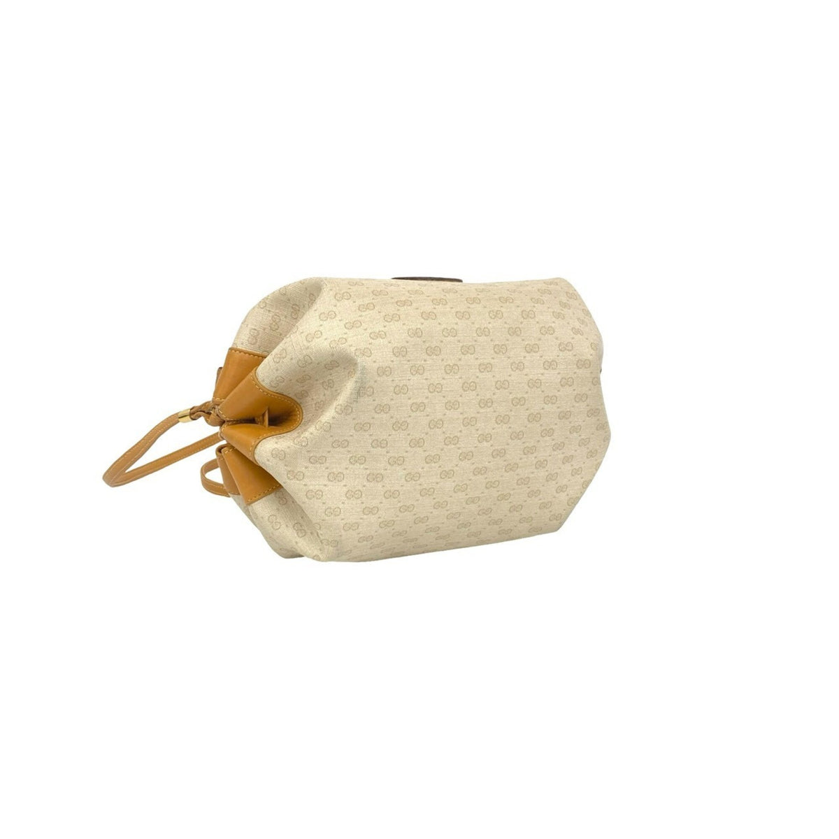 Gucci Brown Ivory Leather Pvc Pochette Shoulder Bag (Pre-Owned)