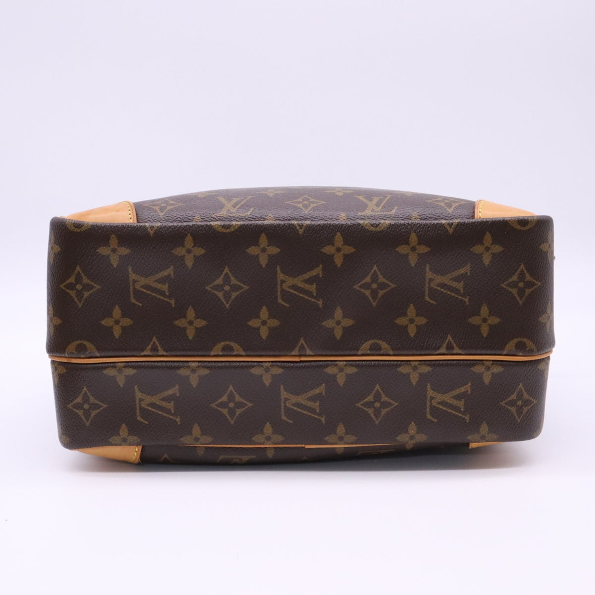 Louis Vuitton Monogram Beige Brown Coated Canvas Leather Shoulder Bag (Pre-Owned)
