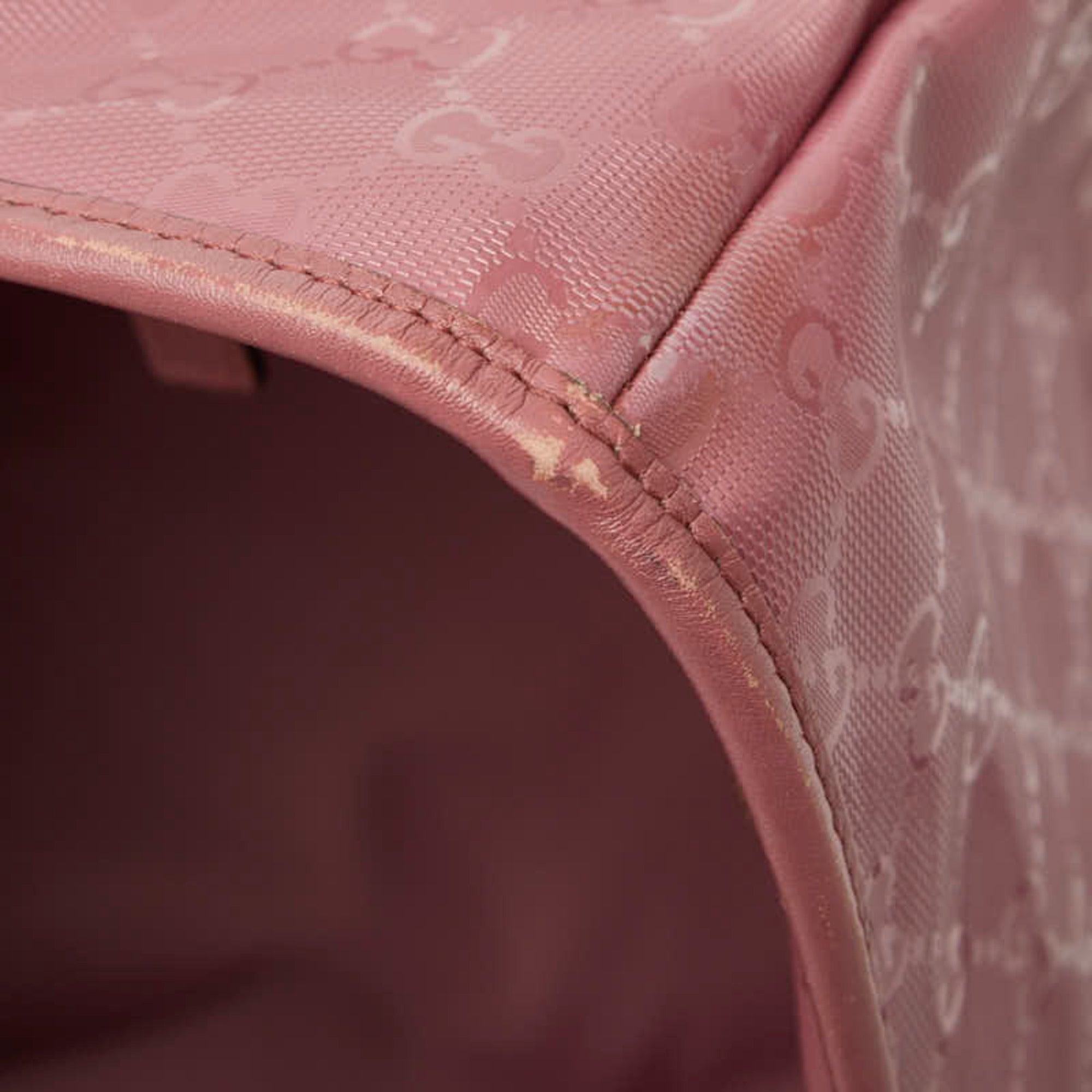 Gucci Pink Pvc Leather Shoulder Bag Tote Bag (Pre-Owned)