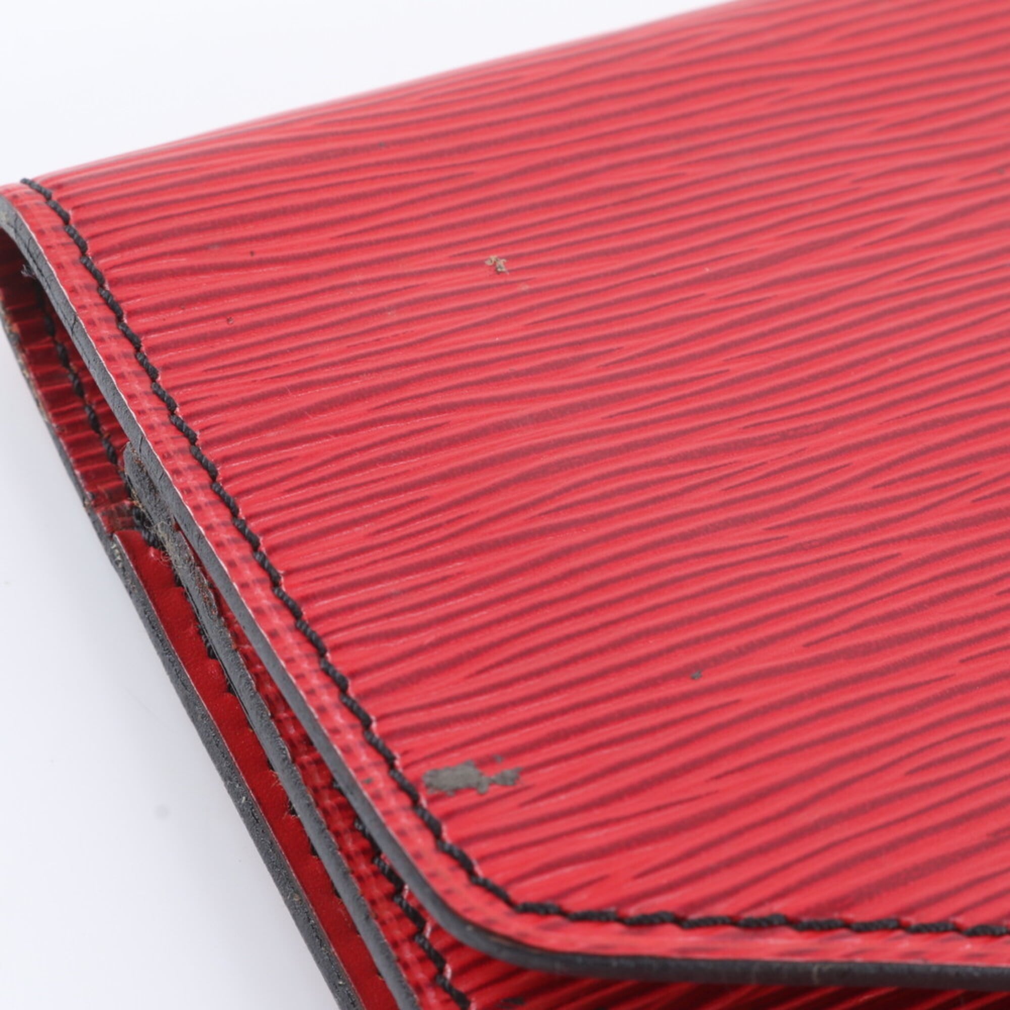 Louis Vuitton Castilian Red Leather Clutch Bag (Pre-Owned)
