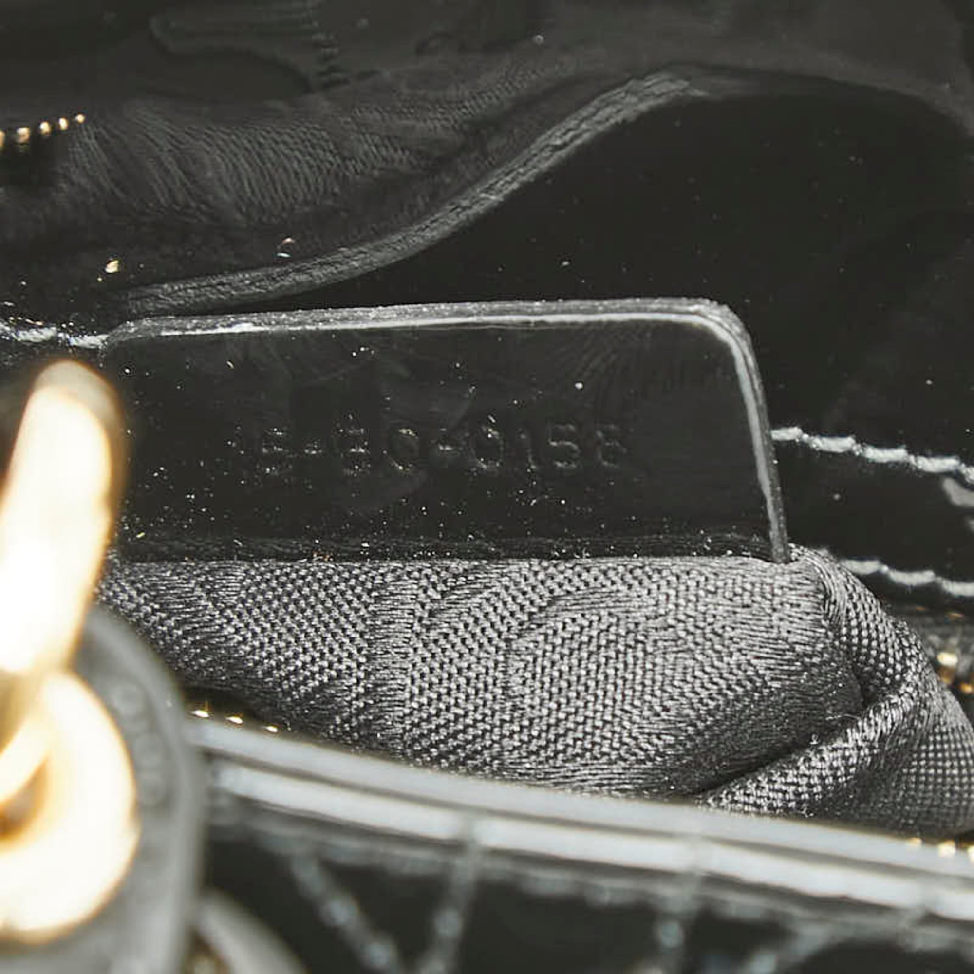 Christian Dior Black Patent Leather Handbag Shoulder Bag (Pre-Owned)