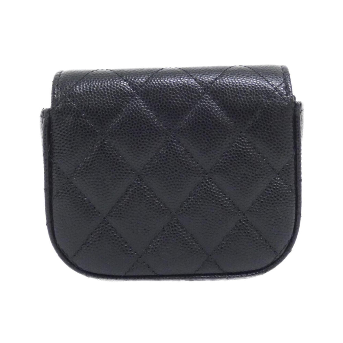 Chanel Black Grained Calfskin Handbag Shoulder Bag (Pre-Owned)