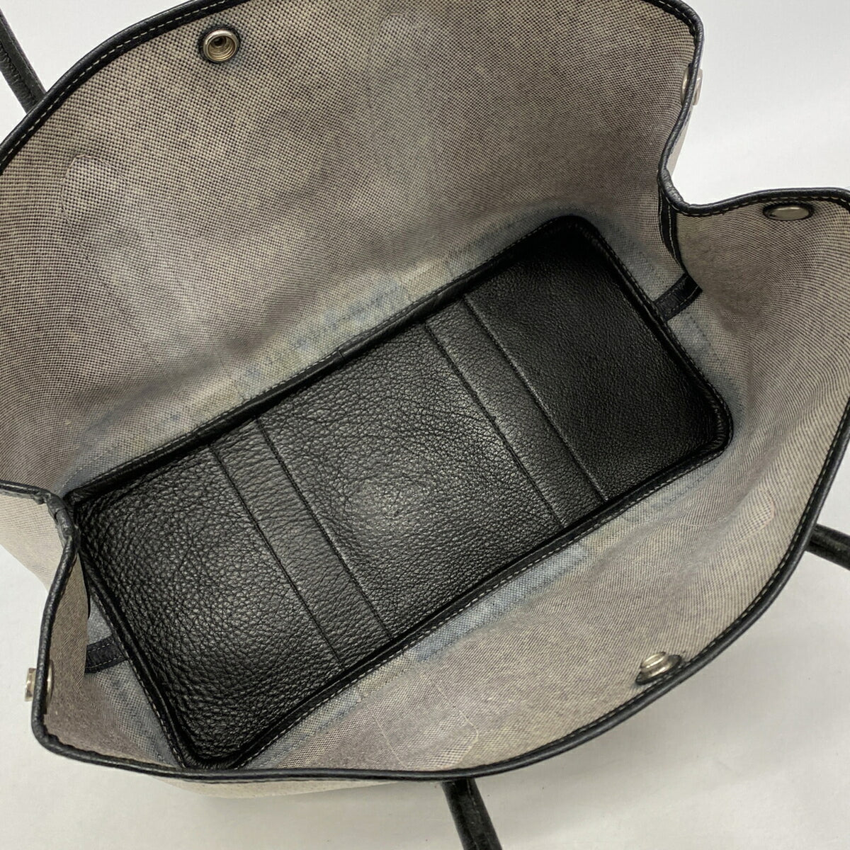 Hermes Black Toile H Tote Bag (Pre-Owned)