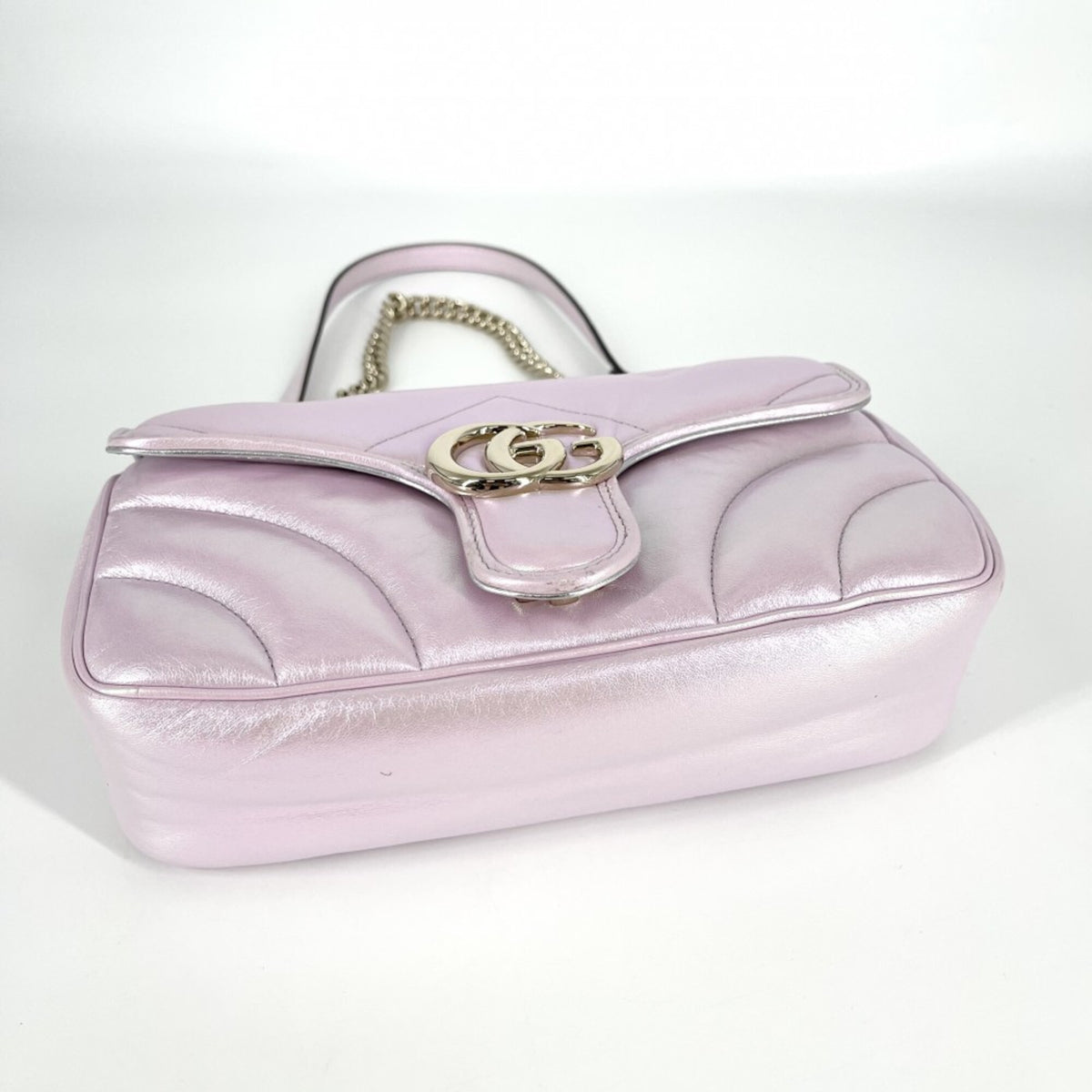 Gucci Aurora Pink Leather Shoulder Bag (Pre-Owned)
