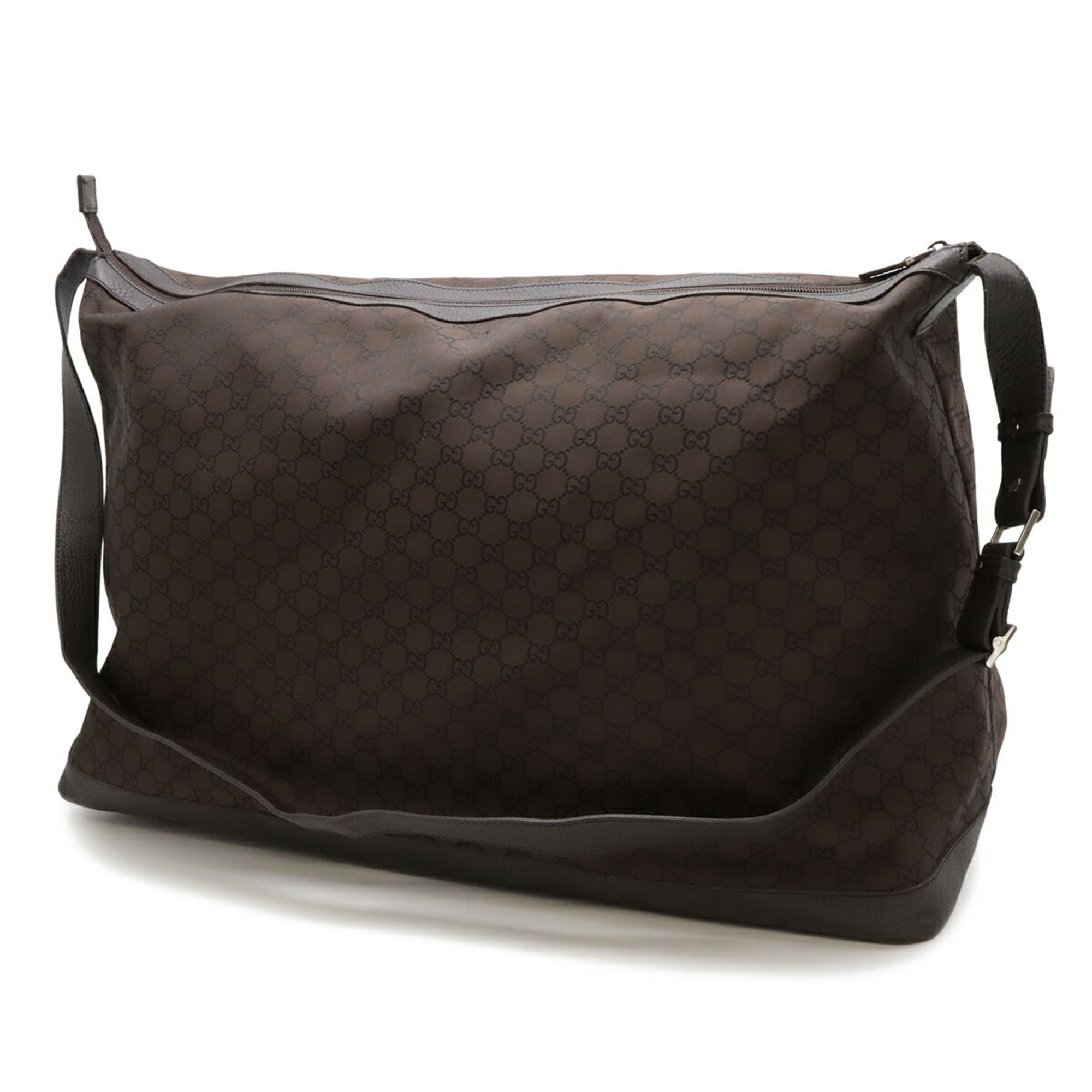 Gucci Brown Nylon Boston Bag Shoulder Bag (Pre-Owned)