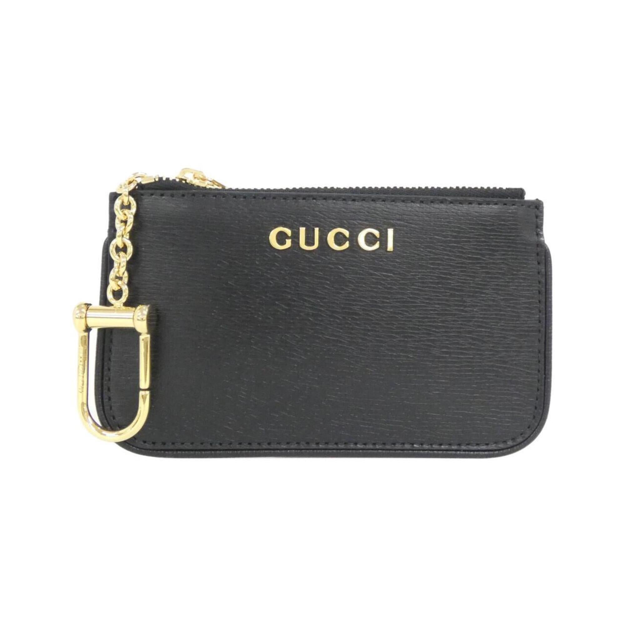 Gucci Black Leather Coin Purse/Coin Case (Pre-Owned)