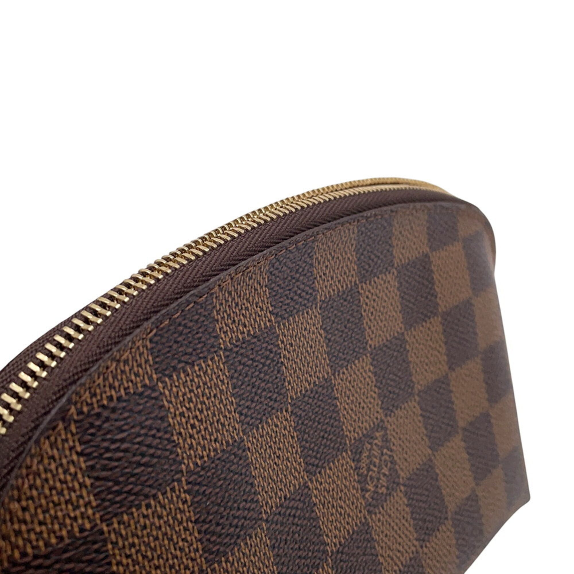 Louis Vuitton Damier Damier Canvas Ebene Red Color Handbag Pochette (Pre-Owned)