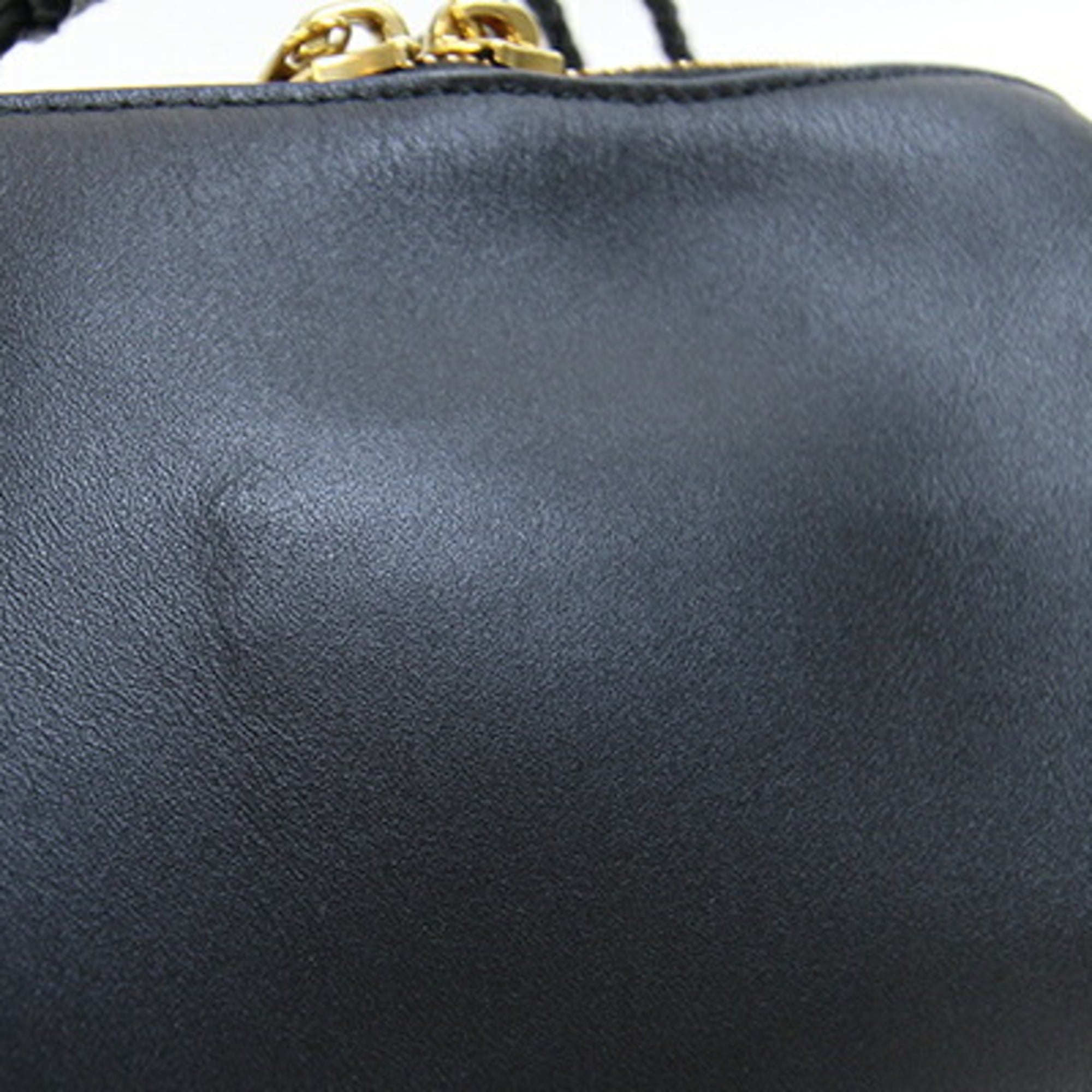 Bottega Veneta Black Leather Pochette Pouch Shoulder Bag (Pre-Owned)