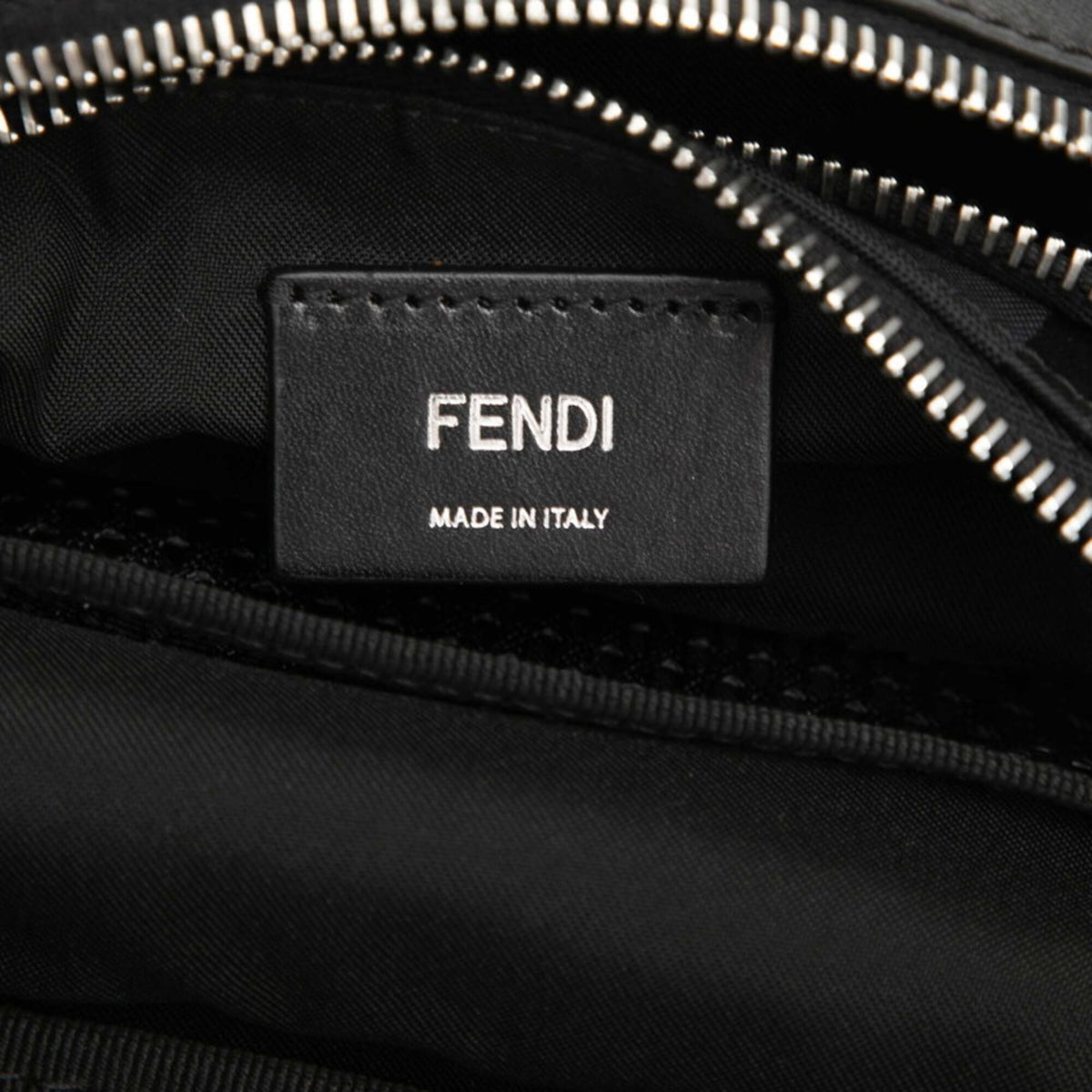Fendi Black Yellow Nylon Leather Sling Bag (Pre-Owned)