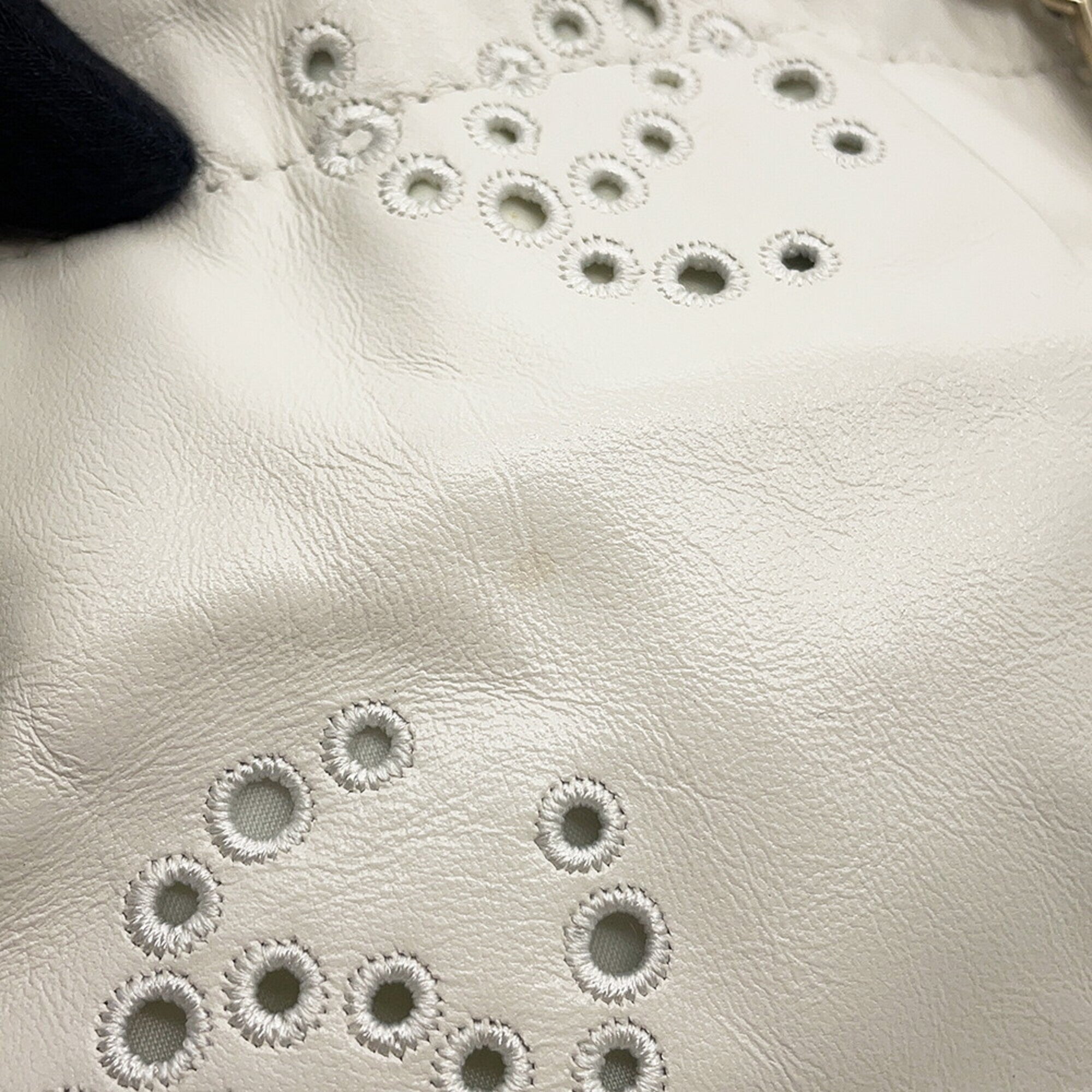 Chanel White Leather Handbag (Pre-Owned)