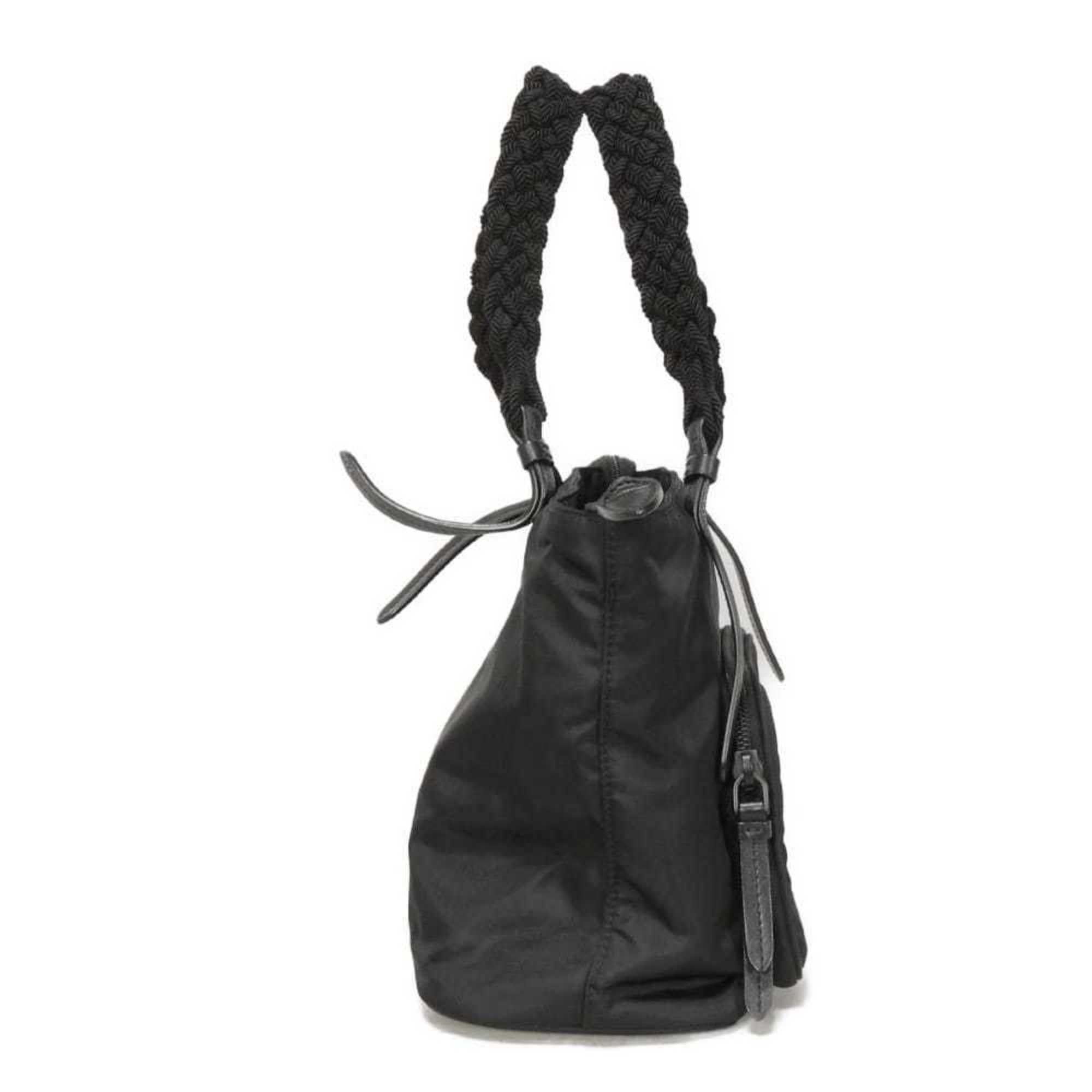 Prada Black Nero Nylon Shoulder Bag Tote Bag (Pre-Owned)