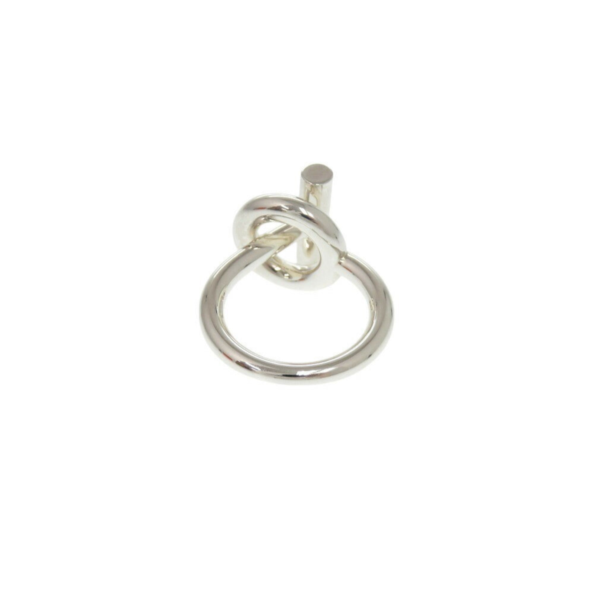 Hermes Silver Silver 925 Band Ring (Pre-Owned)