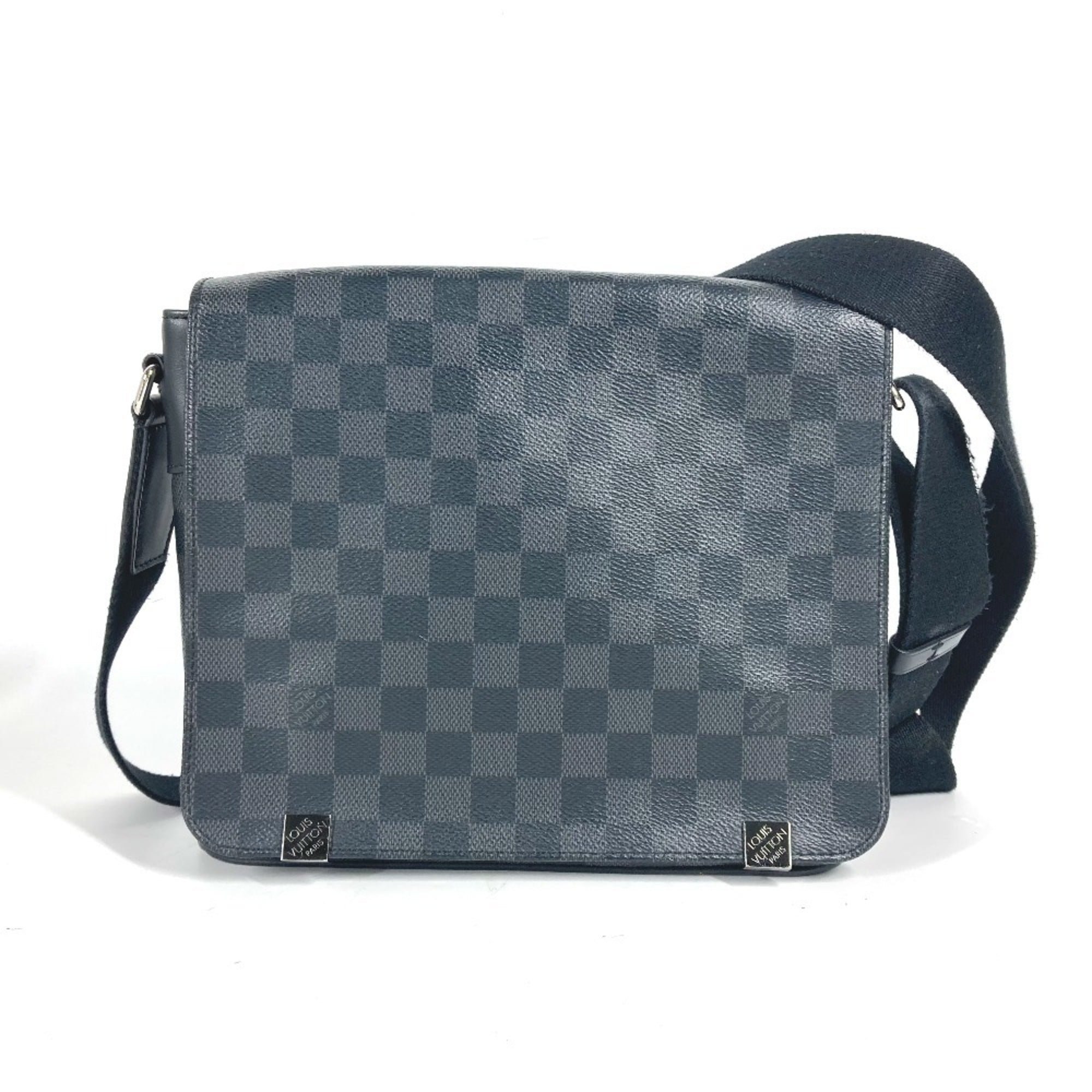 Louis Vuitton Black Damier Graphite Shoulder Bag (Pre-Owned)