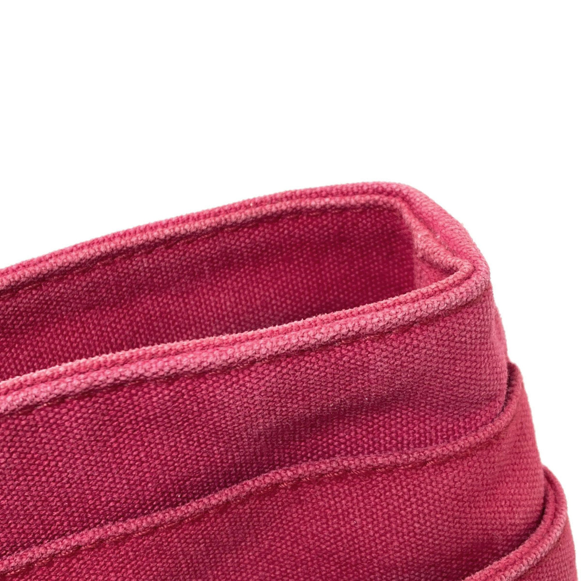 Hermes Pink Canvas Handbag (Pre-Owned)