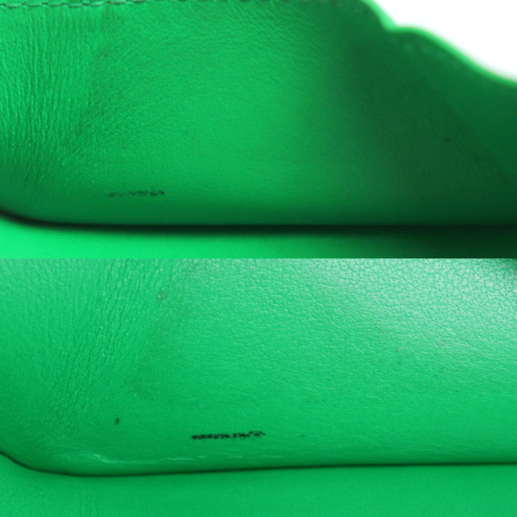 Bottega Veneta Green Leather Coin Purse/Coin Case (Pre-Owned)
