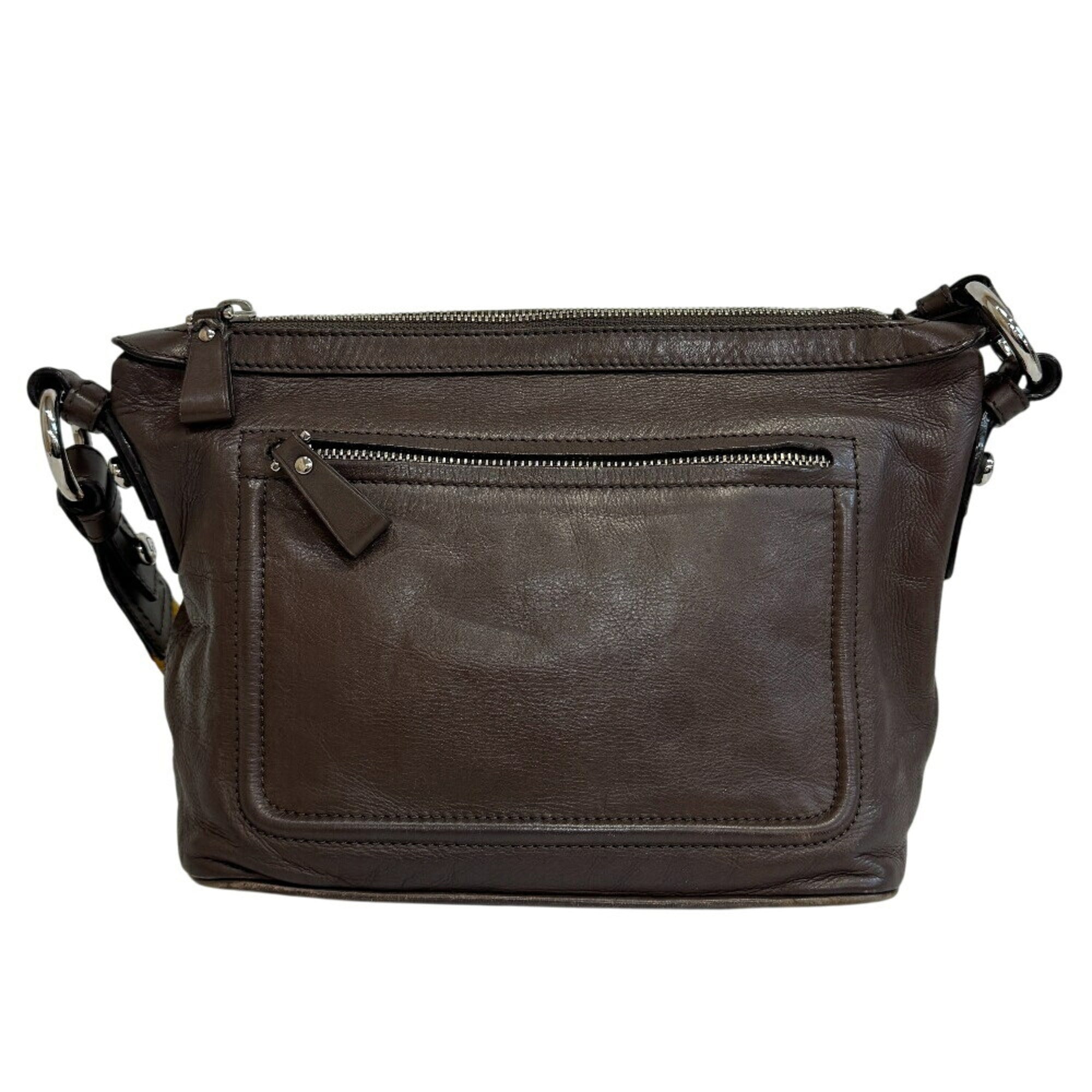 Bally Brown Leather Shoulder Bag (Pre-Owned)