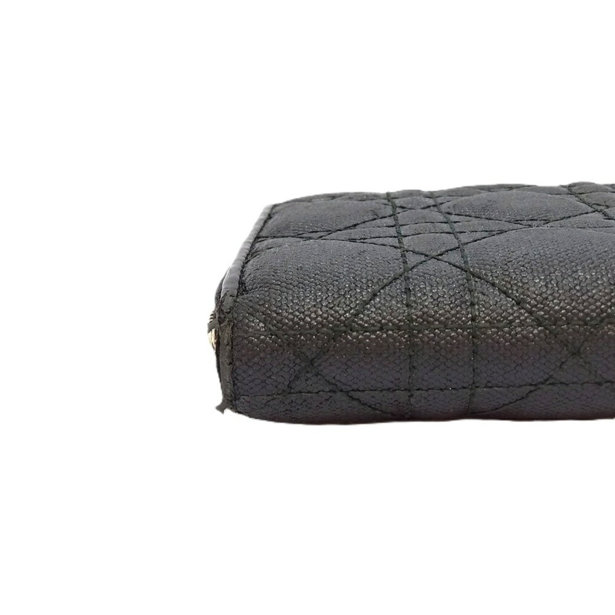 Christian Dior Black Coated Canvas Long Wallet (Bi-Fold) (Pre-Owned)