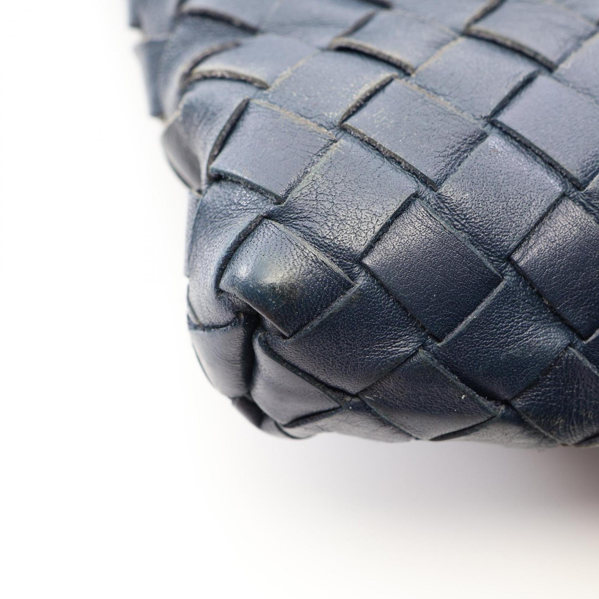 Bottega Veneta Intrecciato Navy Intrecciato Handbag Shoulder Bag (Pre-Owned)
