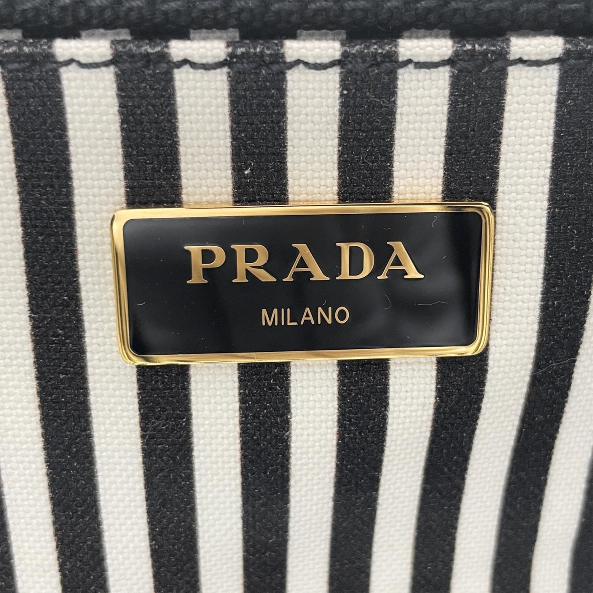 Prada Black Talco Canvas Tote Bag (Pre-Owned)
