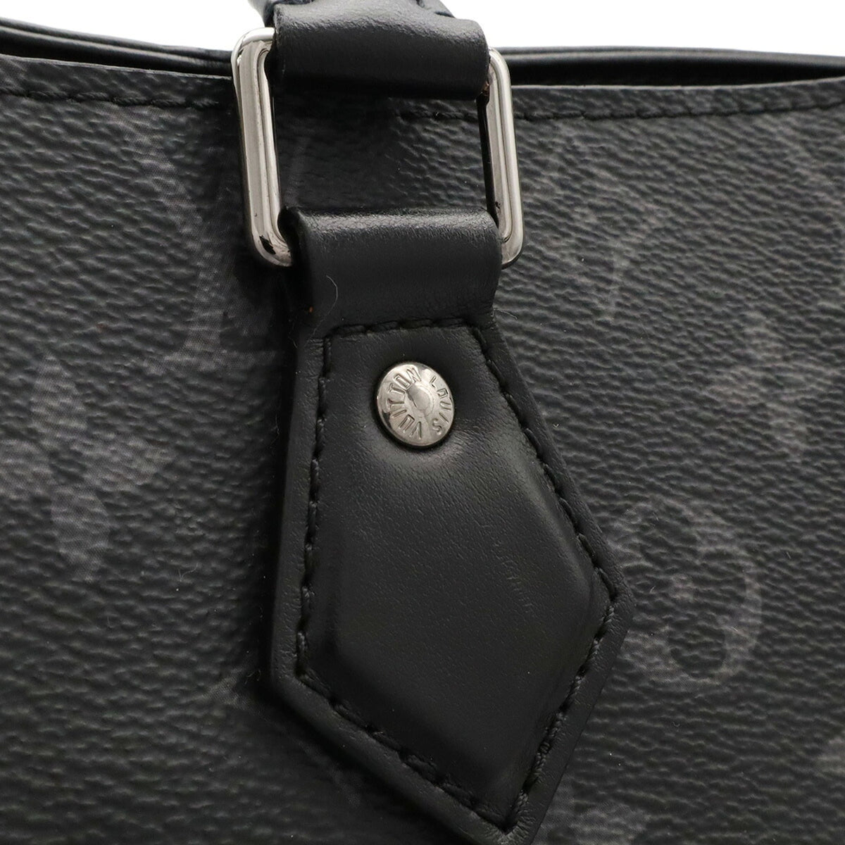 Louis Vuitton Black Gray Monogram Eclipse Leather Handbag Tote Bag (Pre-Owned)