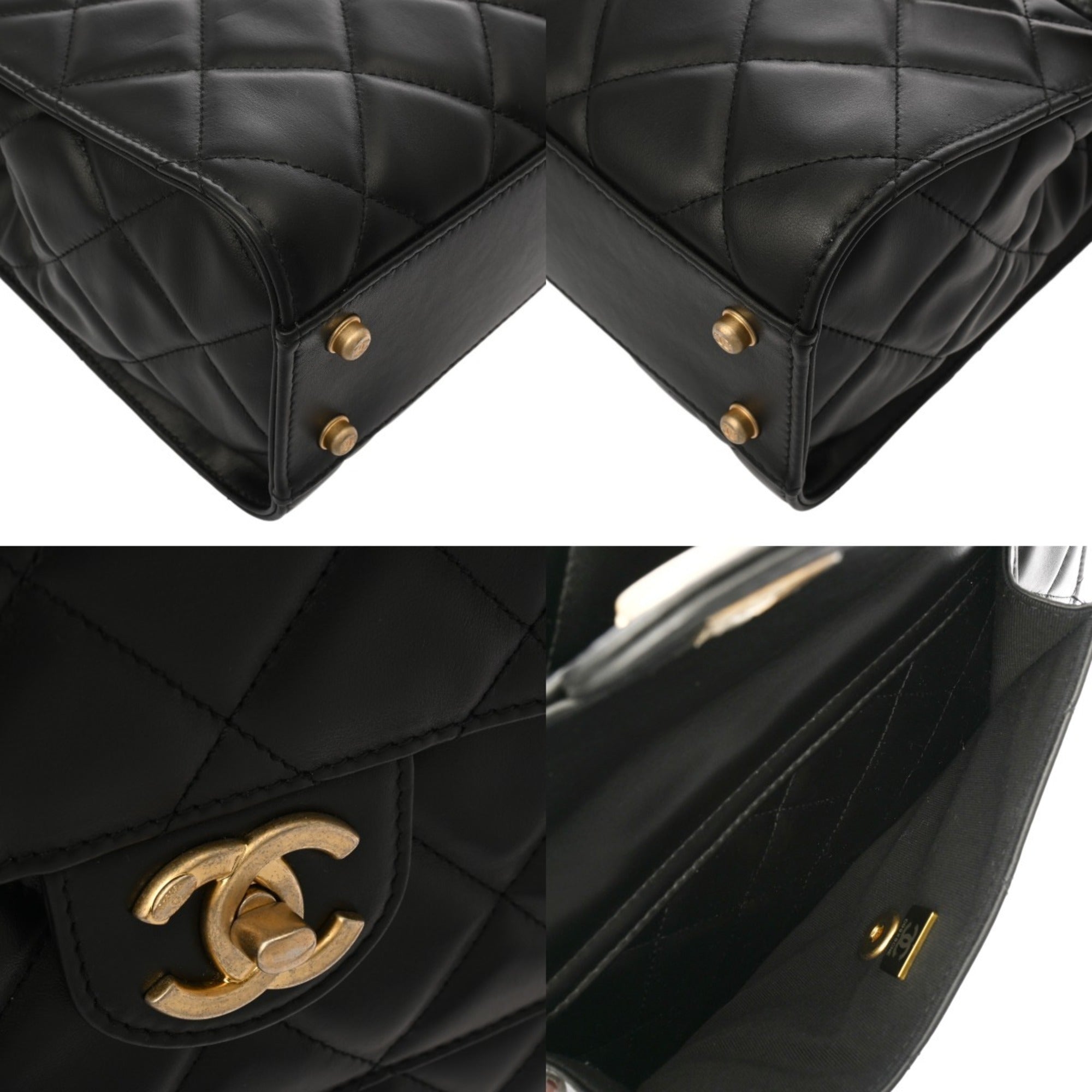 Chanel Black Leather Handbag (Pre-Owned)