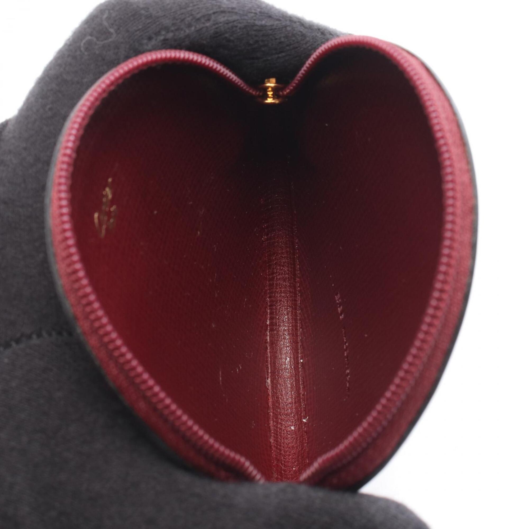 Cartier Bordeaux Leather Coin Purse/Coin Case (Pre-Owned)