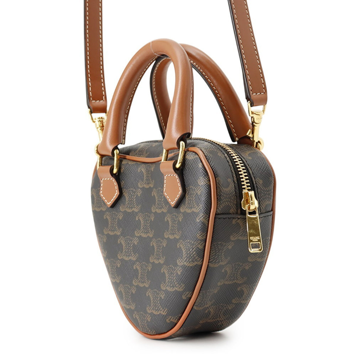 Celine Brown Pvc Leather Handbag Shoulder Bag (Pre-Owned)