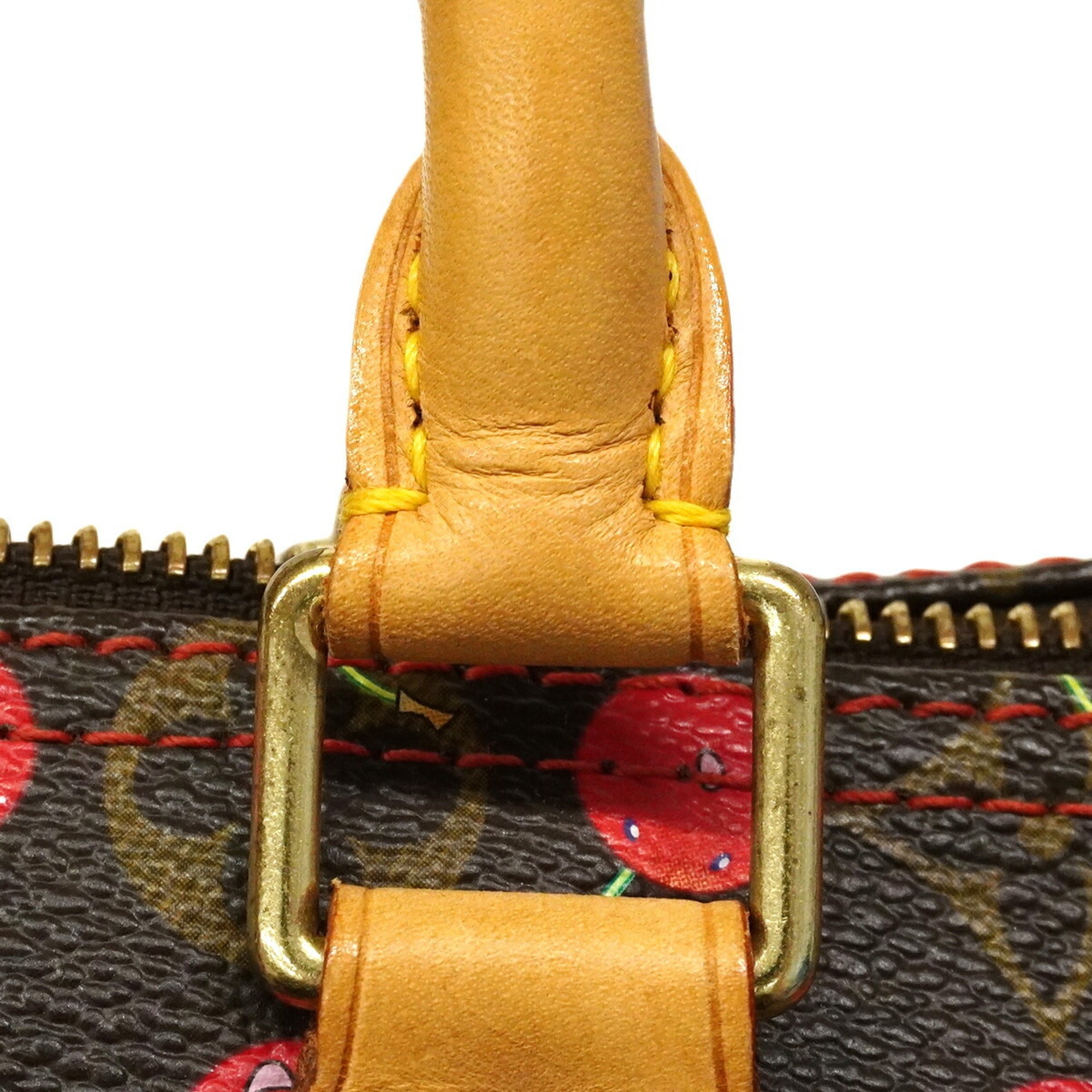 Louis Vuitton Brown Red Color Handbag (Pre-Owned)