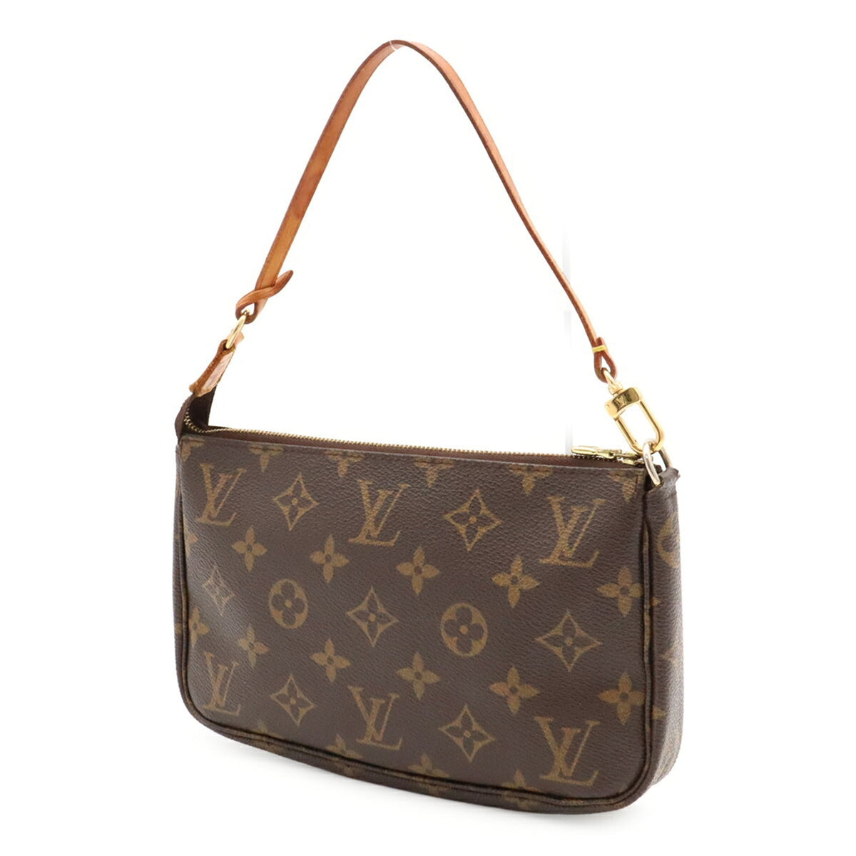 Louis Vuitton Brown Monogram Canvas Pvc Coated Canvas Handbag Pochette Pouch (Pre-Owned)