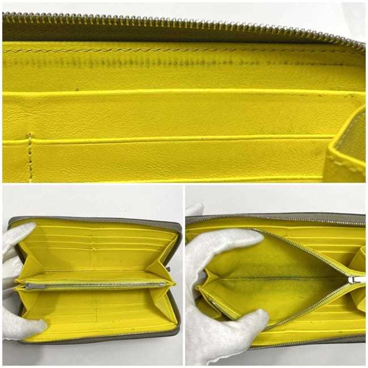 Celine Grayish Leather Long Wallet (Bi-Fold) (Pre-Owned)