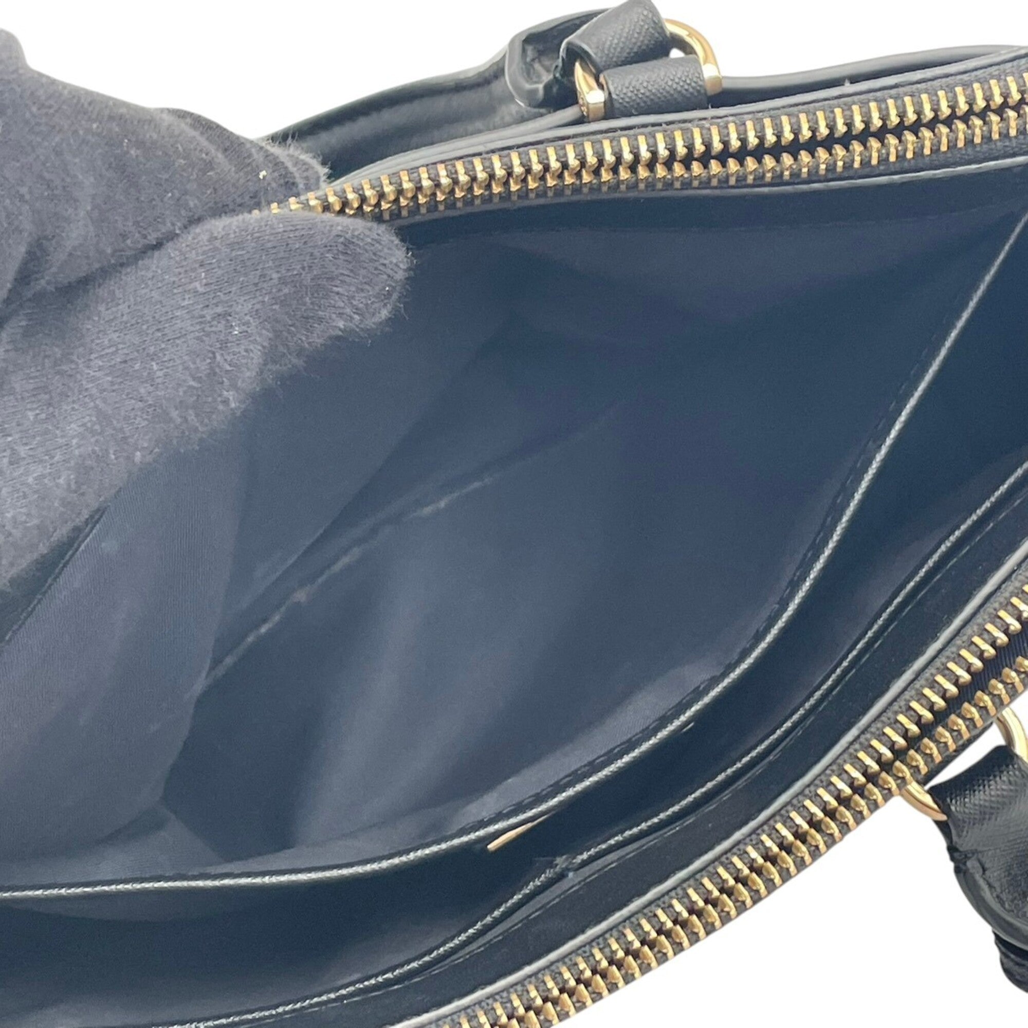 Tory Burch Black Leather Handbag Shoulder Bag Tote Bag (Pre-Owned)