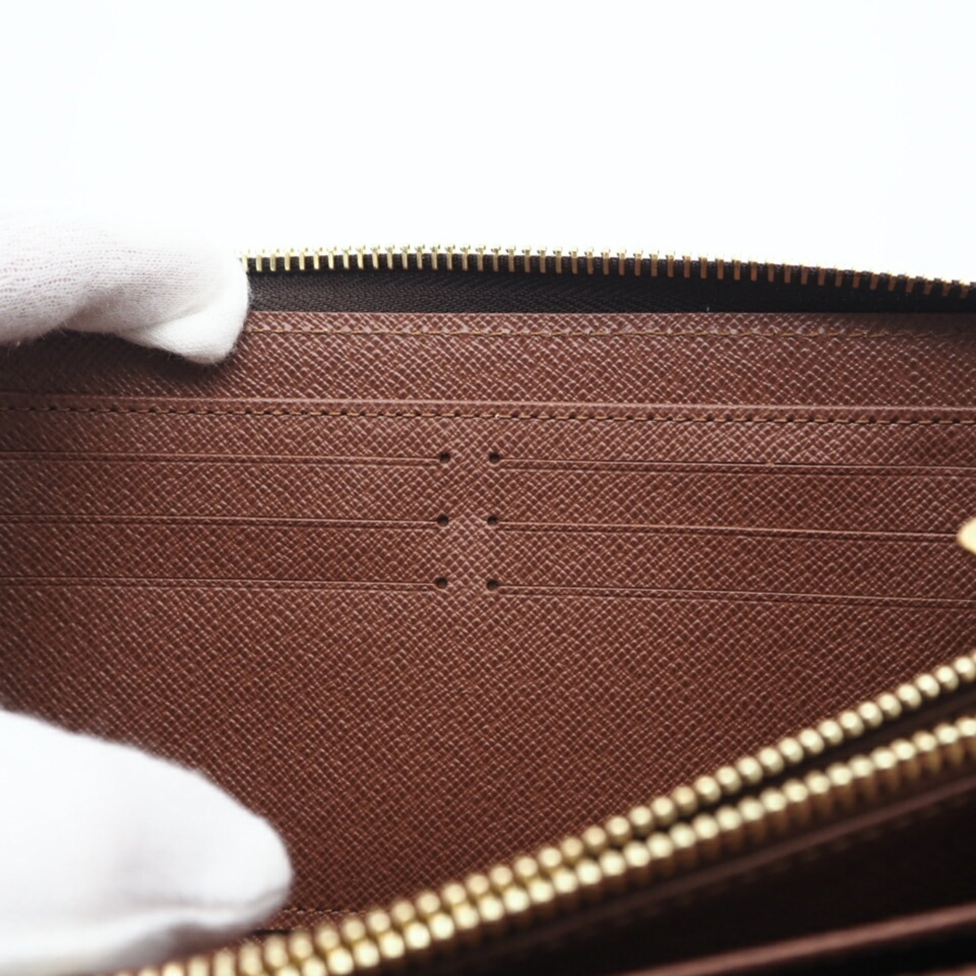 Louis Vuitton Brown Coated Canvas Long Wallet (Bi-Fold) (Pre-Owned)